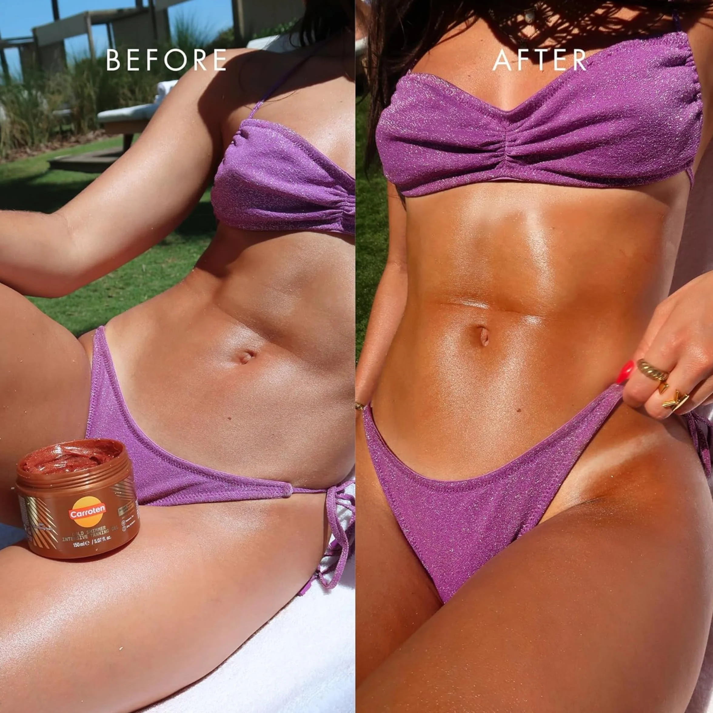 Carroten Gold Tanning Gel 150 ml przyspieszacz opalania z perłami