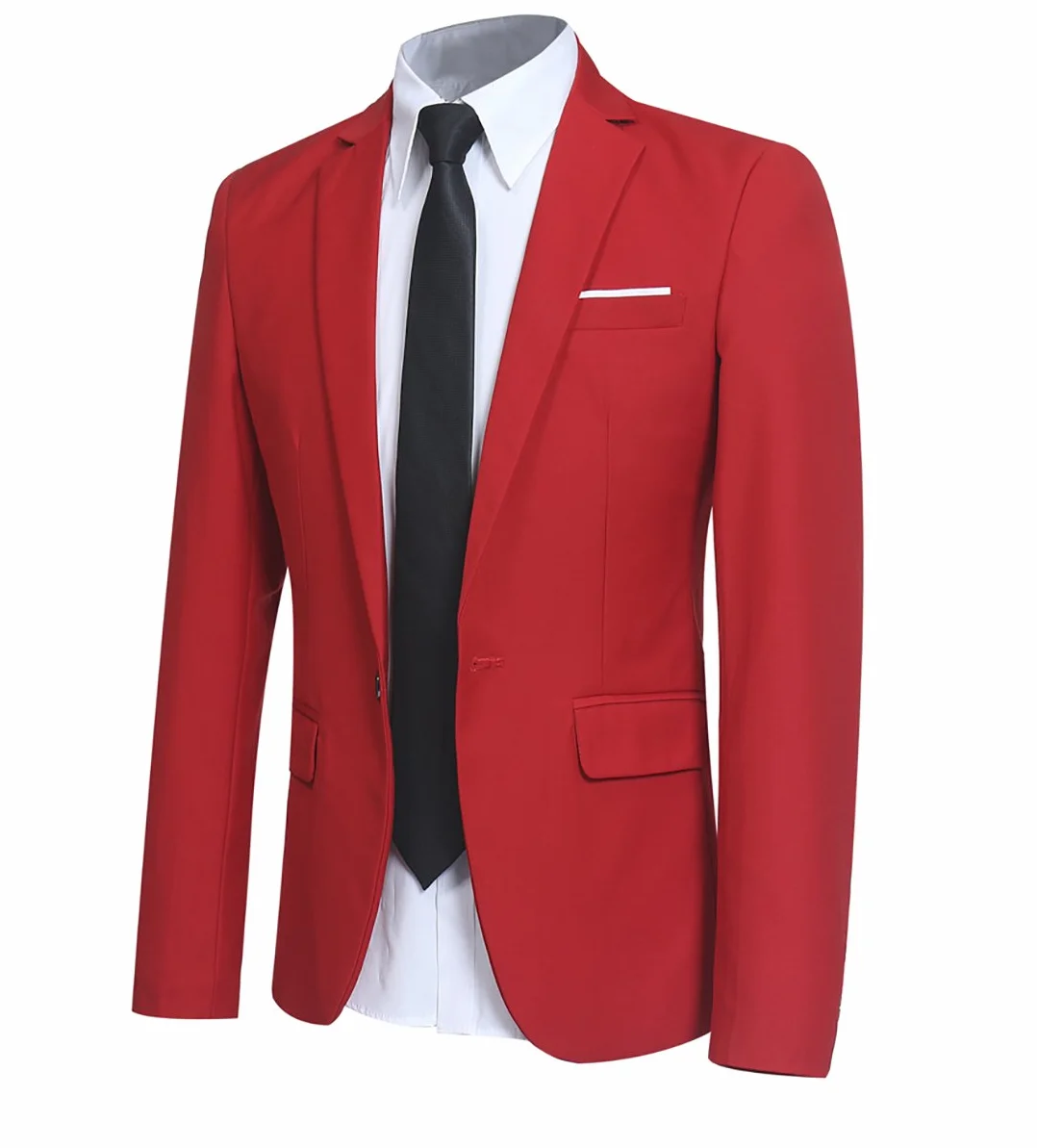 Allthemen Męska marynarka na co dzień slim fit formalny garnitur kurtki jeden guzik jednorzędowy smoking kurtka inteligentna marynarka