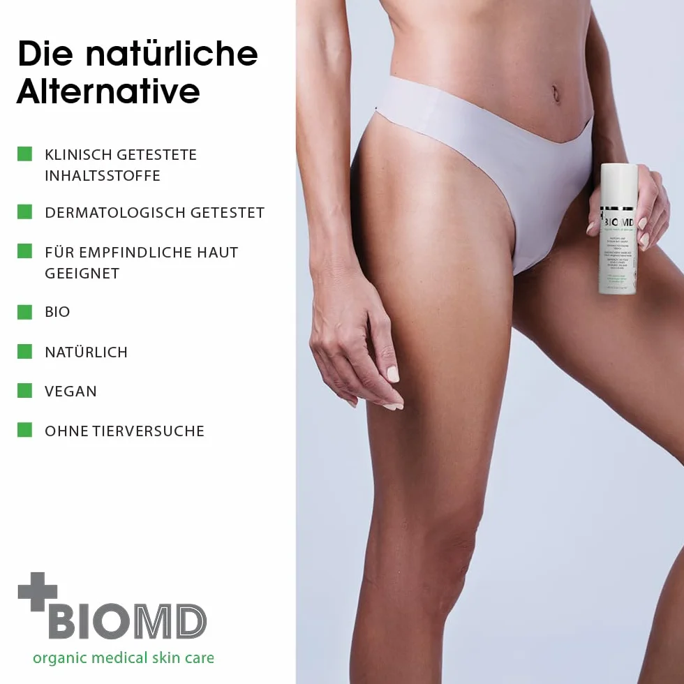 BioMD Przeciw wrastającym włoskom, z kwasami BHA i AHA, podrażnienia po goleniu, golenie, woskowanie, prevents ingrown hairs, Razor Burn, Shaving, Waxing, Vegan - 90ml