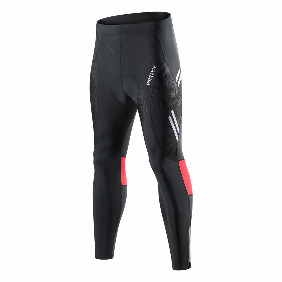 WOSAWE Męskie spodnie rowerowe oddychające 3D żelowe legginsy kompresyjne rower 3/4 długie spodnie capri