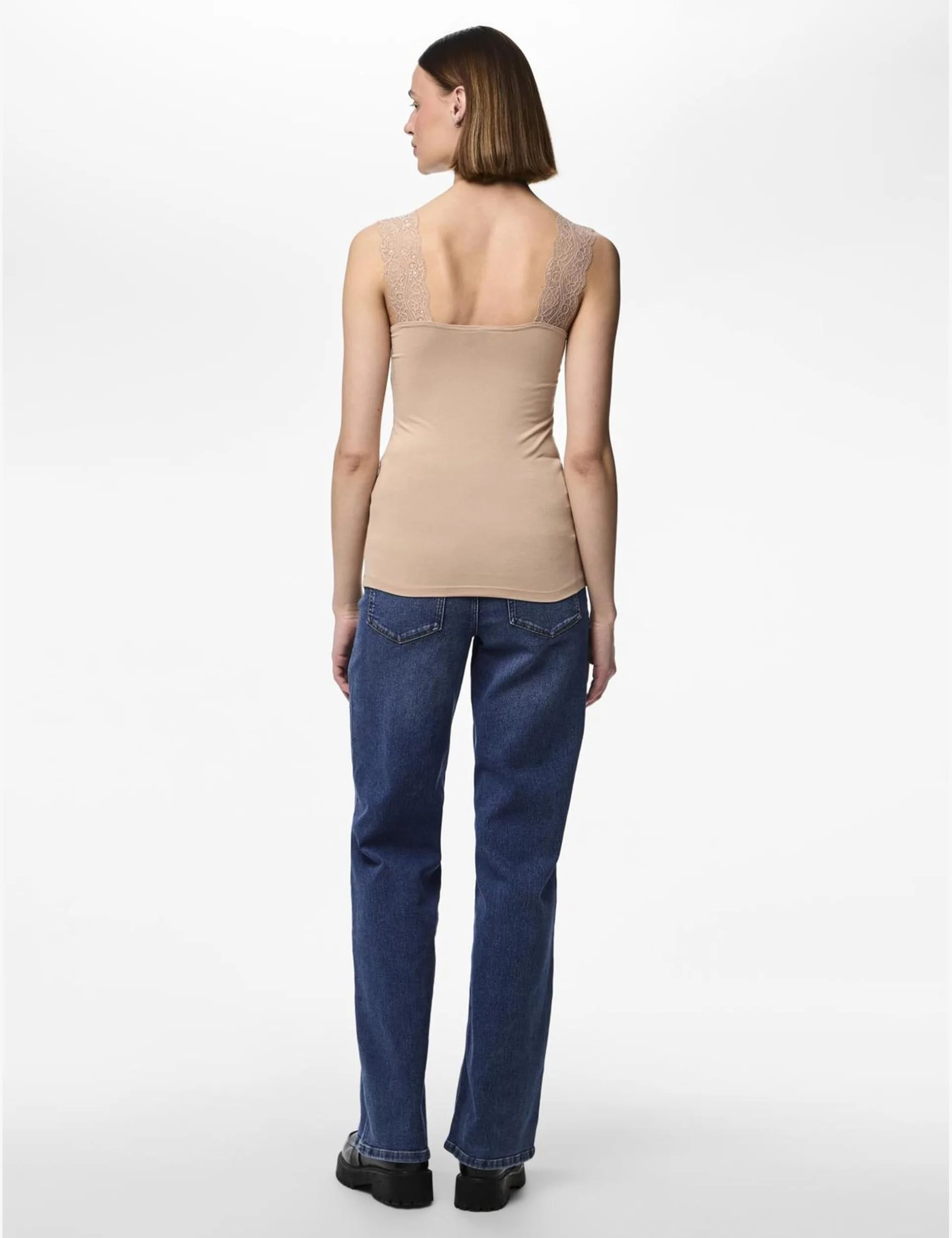PIECES Pcbarbera Lace Noos Bc Top damski