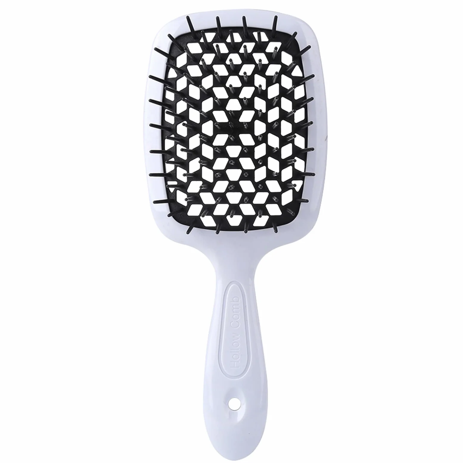 DieffematicSZ Grzebień Hole Comb Plastic Massage Comb Dry Wet Dual Purpose Hollow Comb
