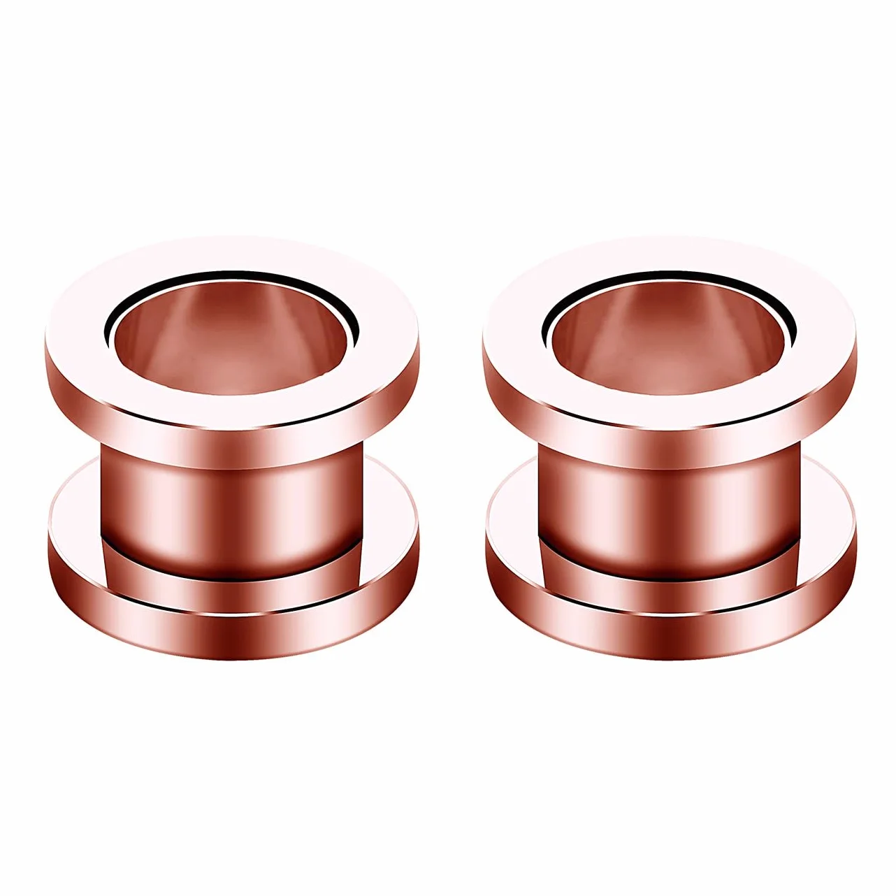 12 szt. 6 kolorów 316L ze stali nierdzewnej O nauszniki tunele uszy śruba dopasowanie piercing biżuteria 14g (1,6 mm)