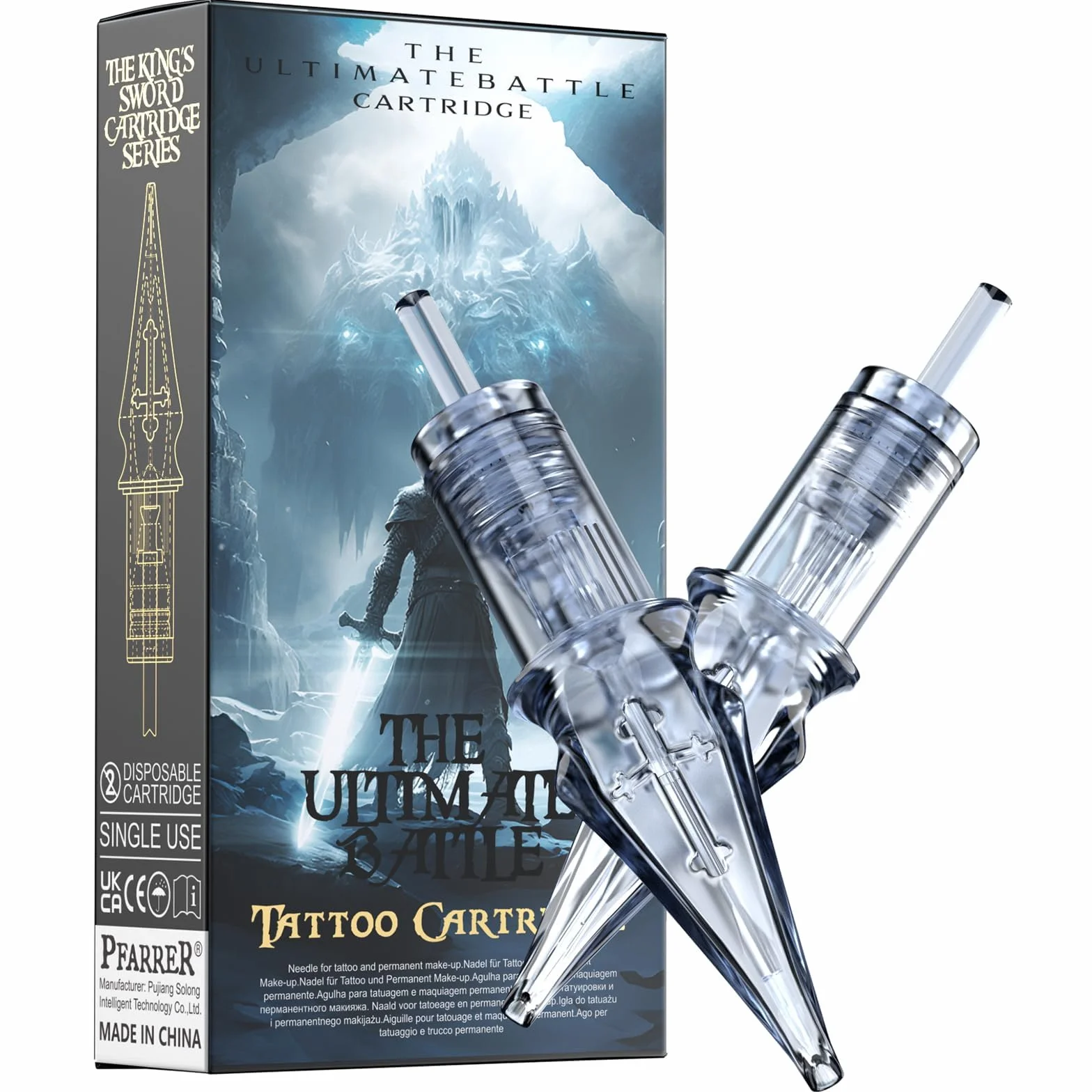 PFARRER Igły do tatuażu 20 sztuk #12 Standard 14 Round Liner X-Taper Zestaw igieł do tatuażu z membraną Profesjonalne jednorazowe EN01P-20-1214RL-X
