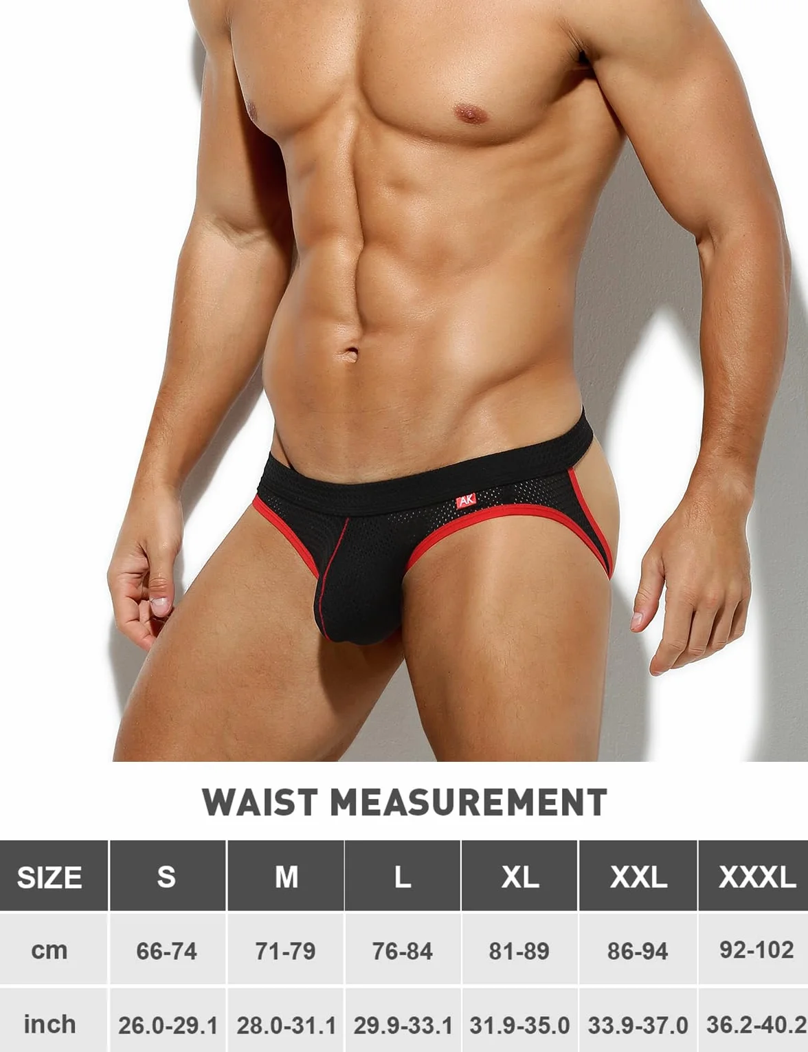 Jockstrap Męskie majtki z zawieszeniem, bielizna stringi sportowe, oddychające, majtki sportowe