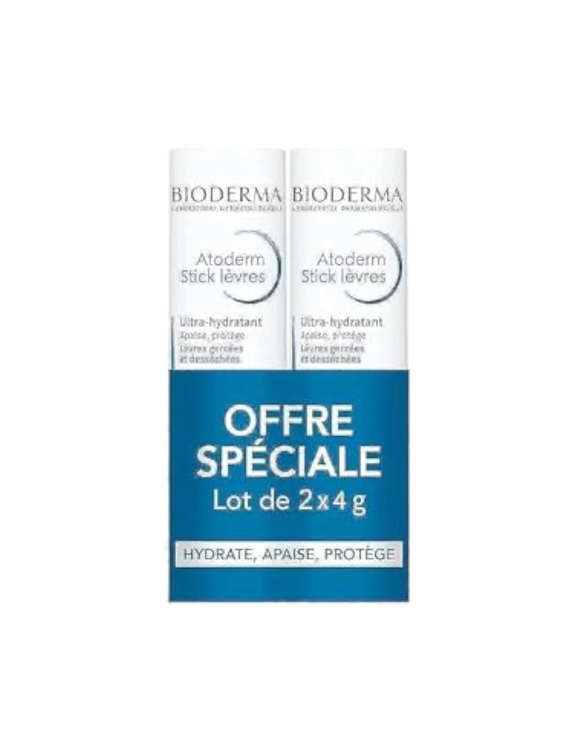 Bioderma Atoderm Ultra-Hydratujący Balsam do Ust, 2 x 4g