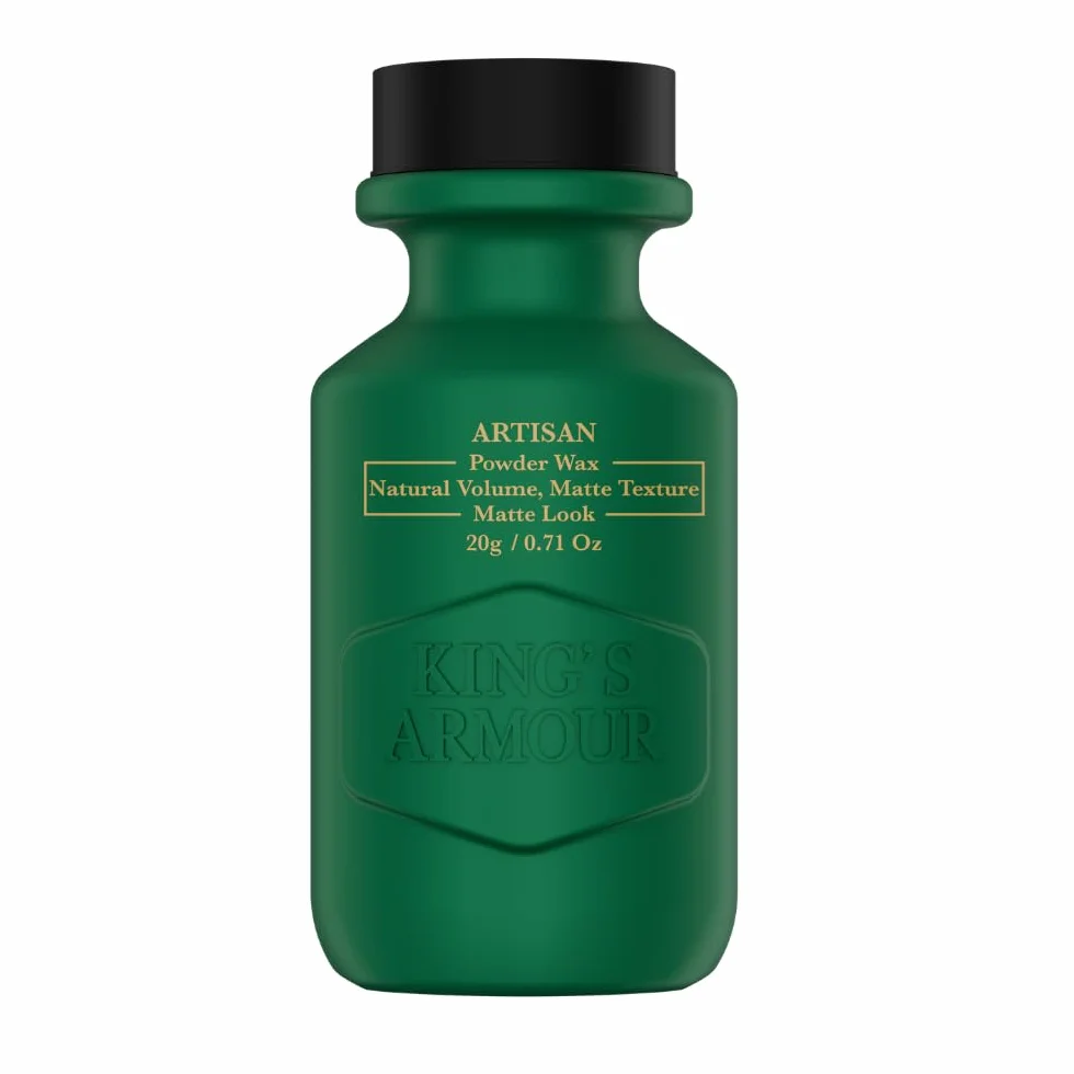King’s Armour Artisan Wosk do stylizacji włosów 20 g – Matowy puder do włosów z naturalnym objętością, matowa faktura i natychmiastowe podniesienie korzeni, lekka przyczepność dla nowoczesnej