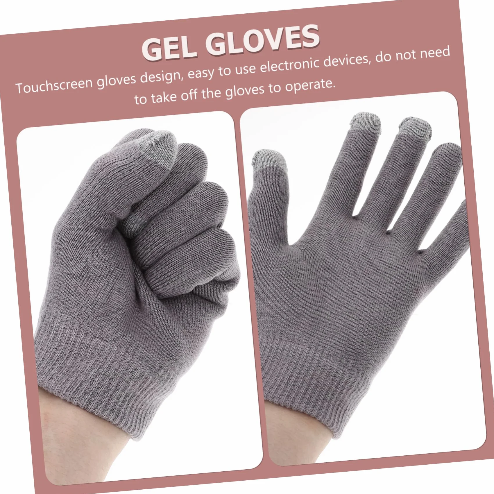 WOONEKY 1para Moisturizing Gel Gloves for Hands Breathable Touchscreen Design Comfortable and Lightweight for Daily Wear and Outdoor Travel Skin-friendly Hydrating Care
