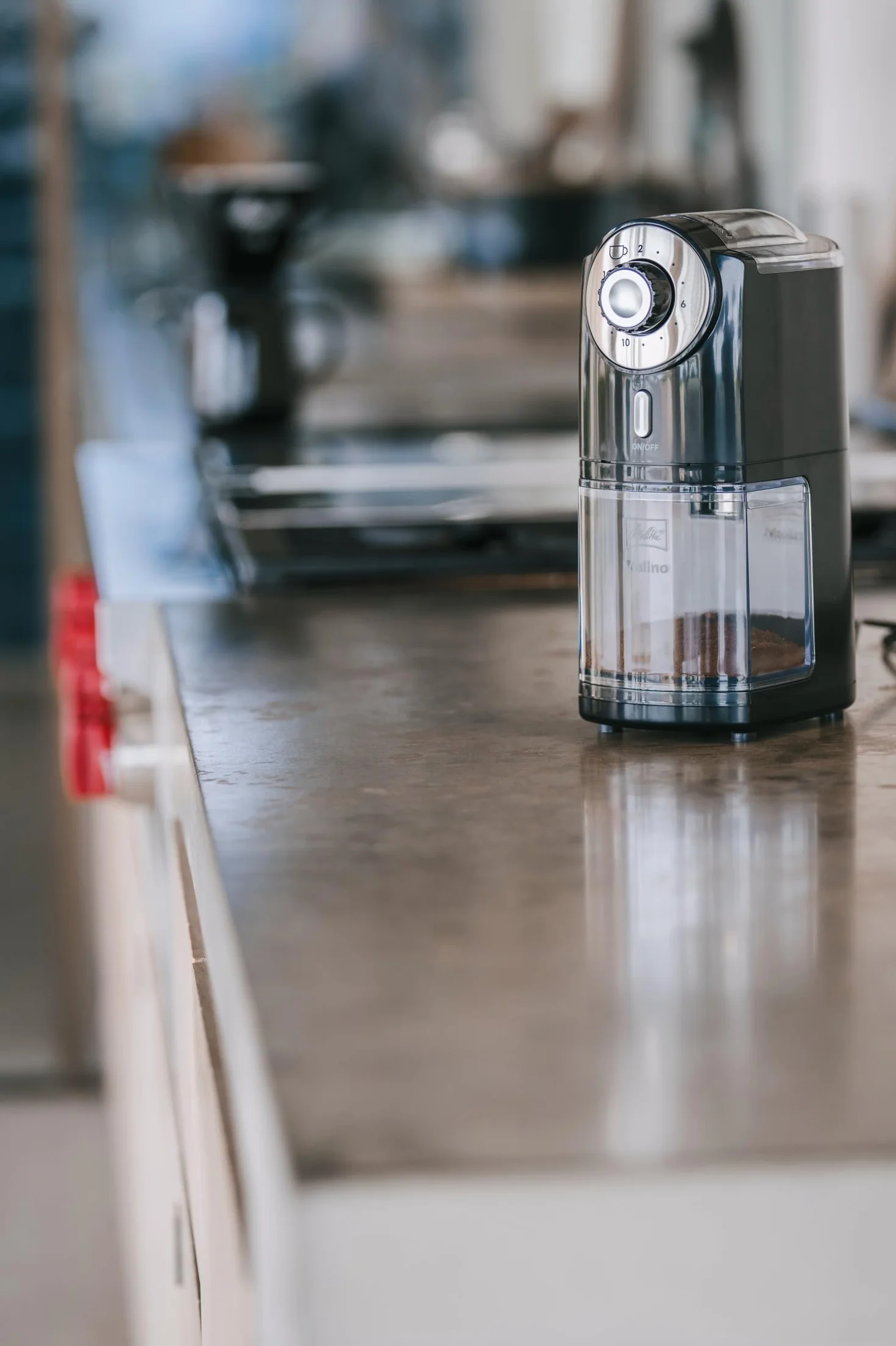 Melitta Molino Elektryczny Młynek do Kawy, Czarny/Stalowy, 1.2 L
