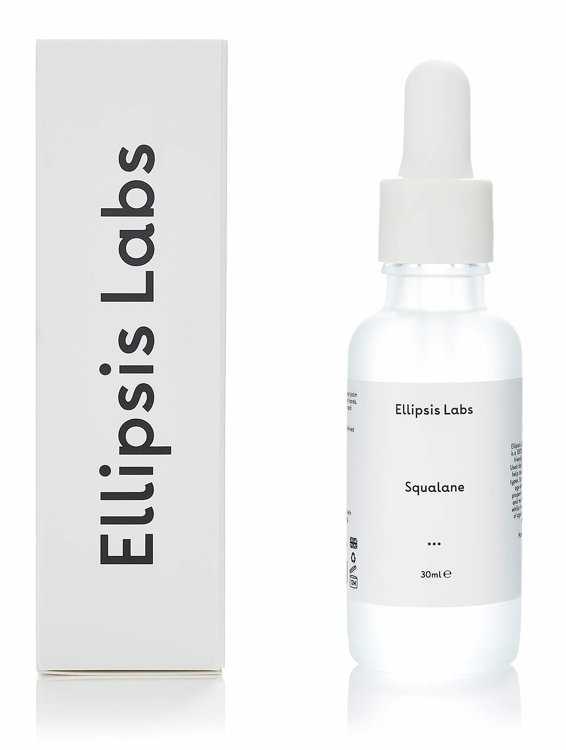 Olej skwalanowy od Ellipsis Labs, 100% naturalny olej skwalanowy pochodzenia oliwkowego, głęboko nawilżający do stosowania na skórę suchą z właściwościami przeciwstarzeniowymi 30ml