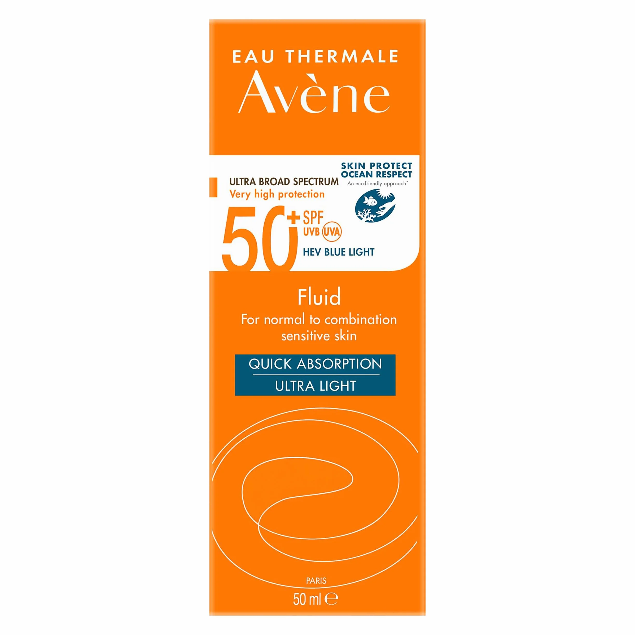 Avène Sonnenfluid SPF 50+ ultra leicht für empfindliche Haut, 50 ml Kremowa