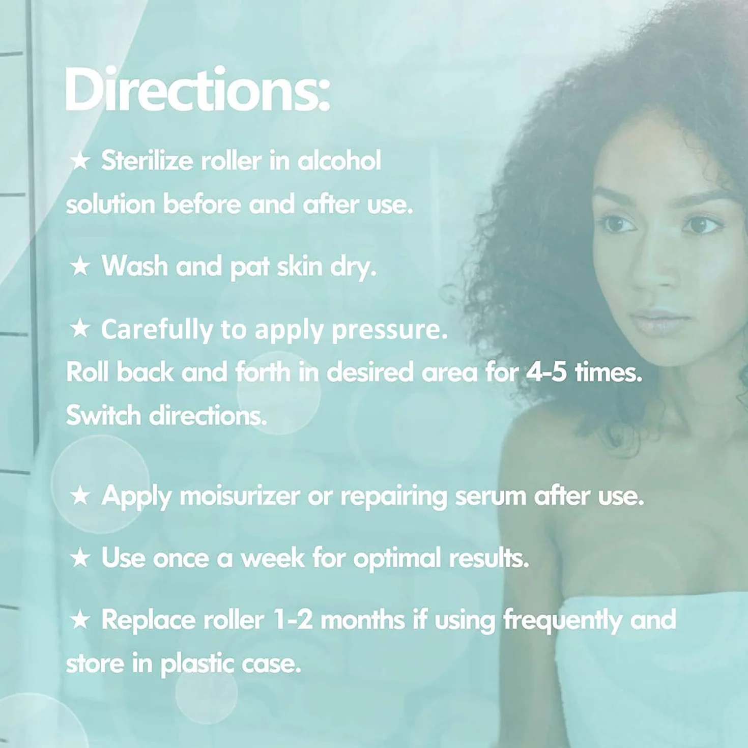 Derma Roller do chleba do twarzy, ciała, włosów, chleba - Angel Kiss 4 w 1, tytanowy zestaw wałków do mikroigły, microneedling roler, 300 igieł 0,5 mm, 720/1200 igła 1,0 mm wałek mikroigłowy