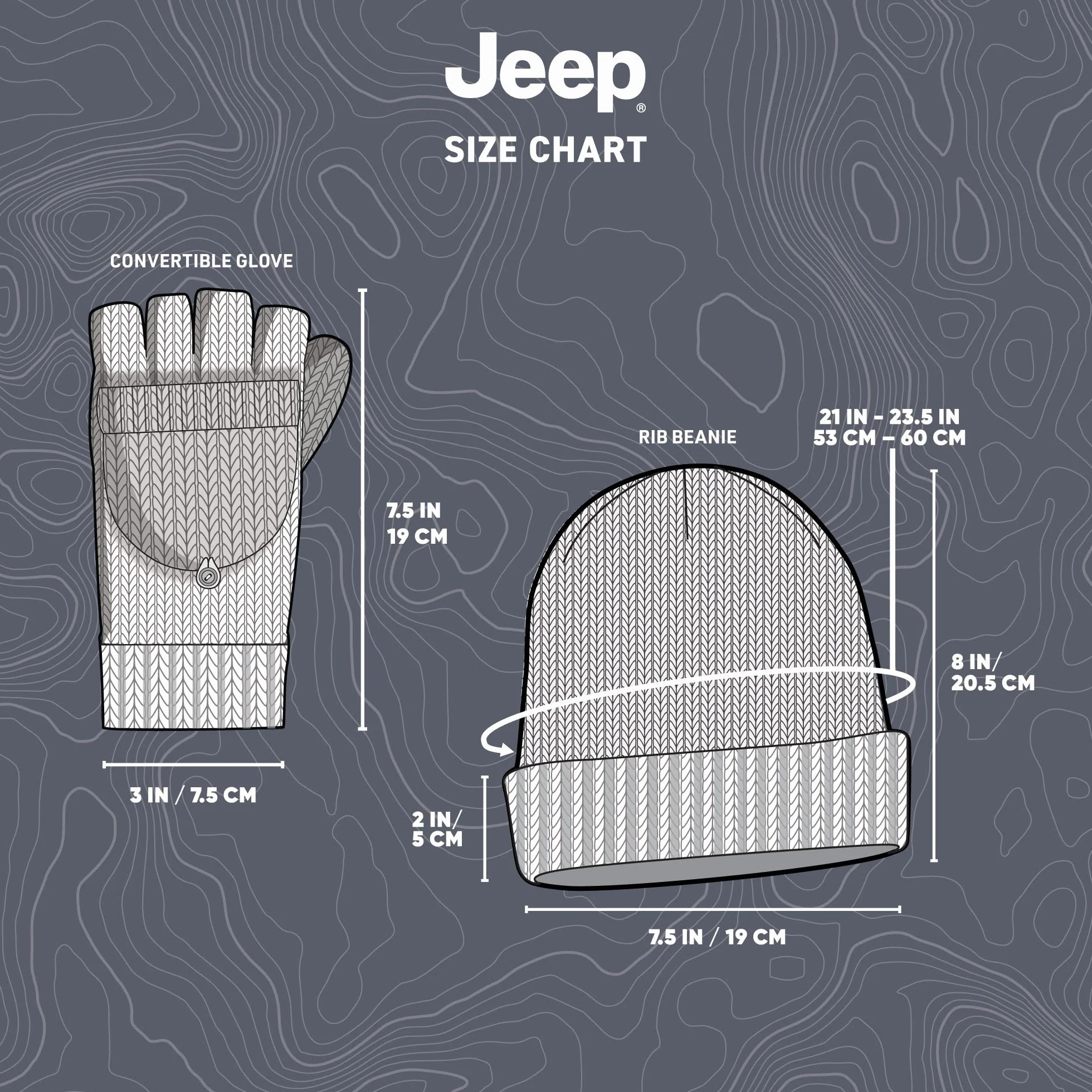 Jeep Zestaw akcesoriów zimowych Uniseks Beanie & Convertible Glove zestaw