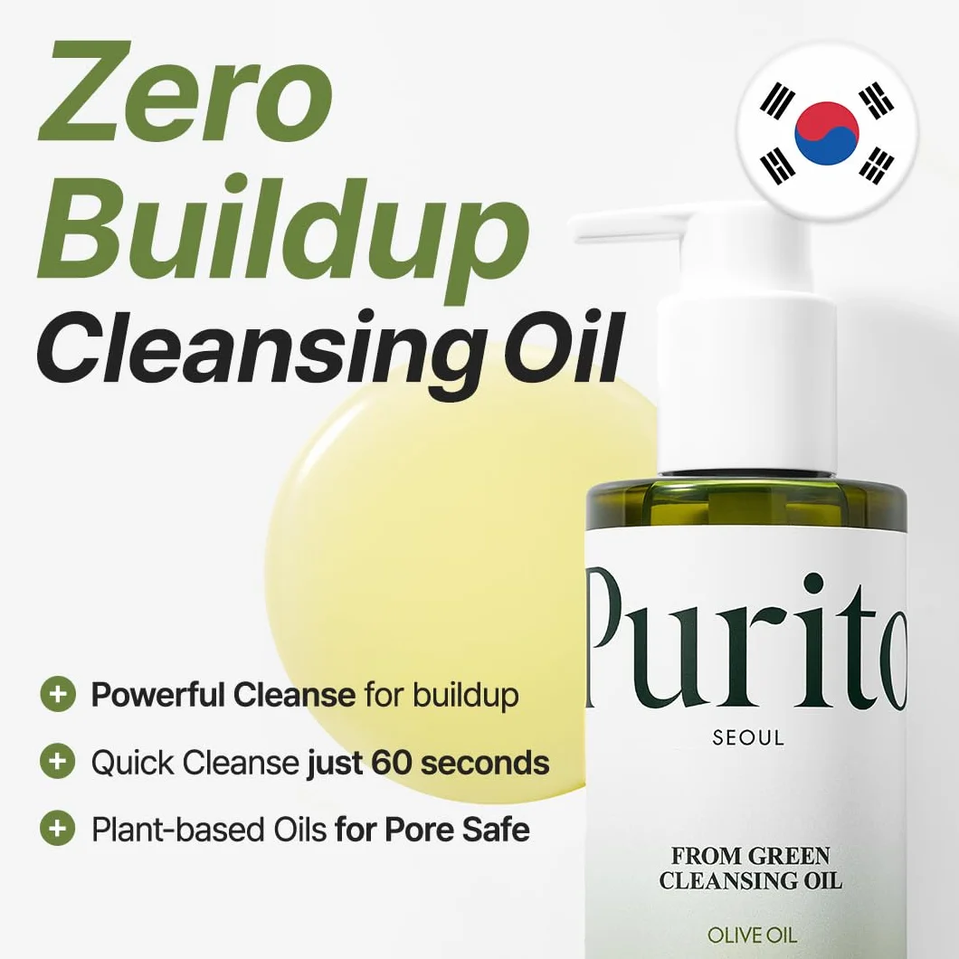 PURITO From Green Cleansing Oil Renewal 6.76 fl.oz / 200ml Gentle Facial Cleanser, Cruelty-free & Vegan, Nature-derived Oils
