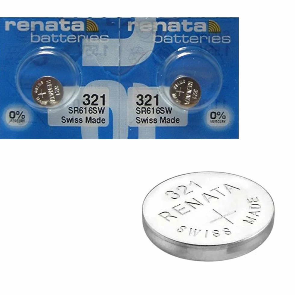 2 x RENATA 321 baterie do zegarków - SR616SW - srebrne 1,55 V