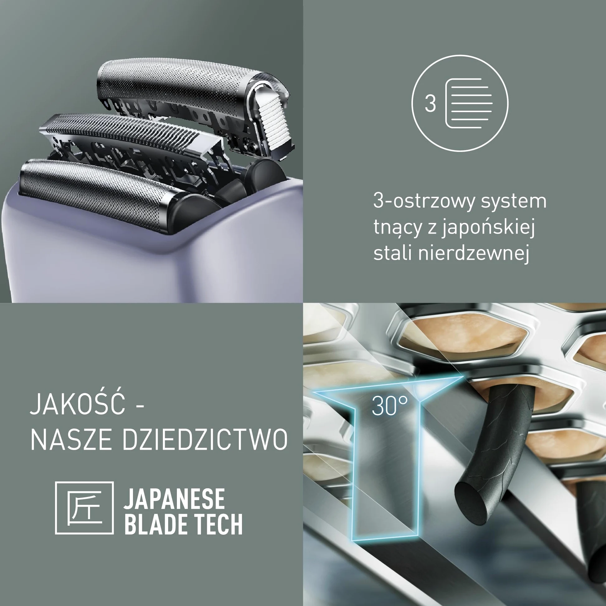 Panasonic ES-ERM3FV503 Golarka elektryczna z 3 ostrzami, na mokro i sucho, IPX7, USB-C, fioletowa