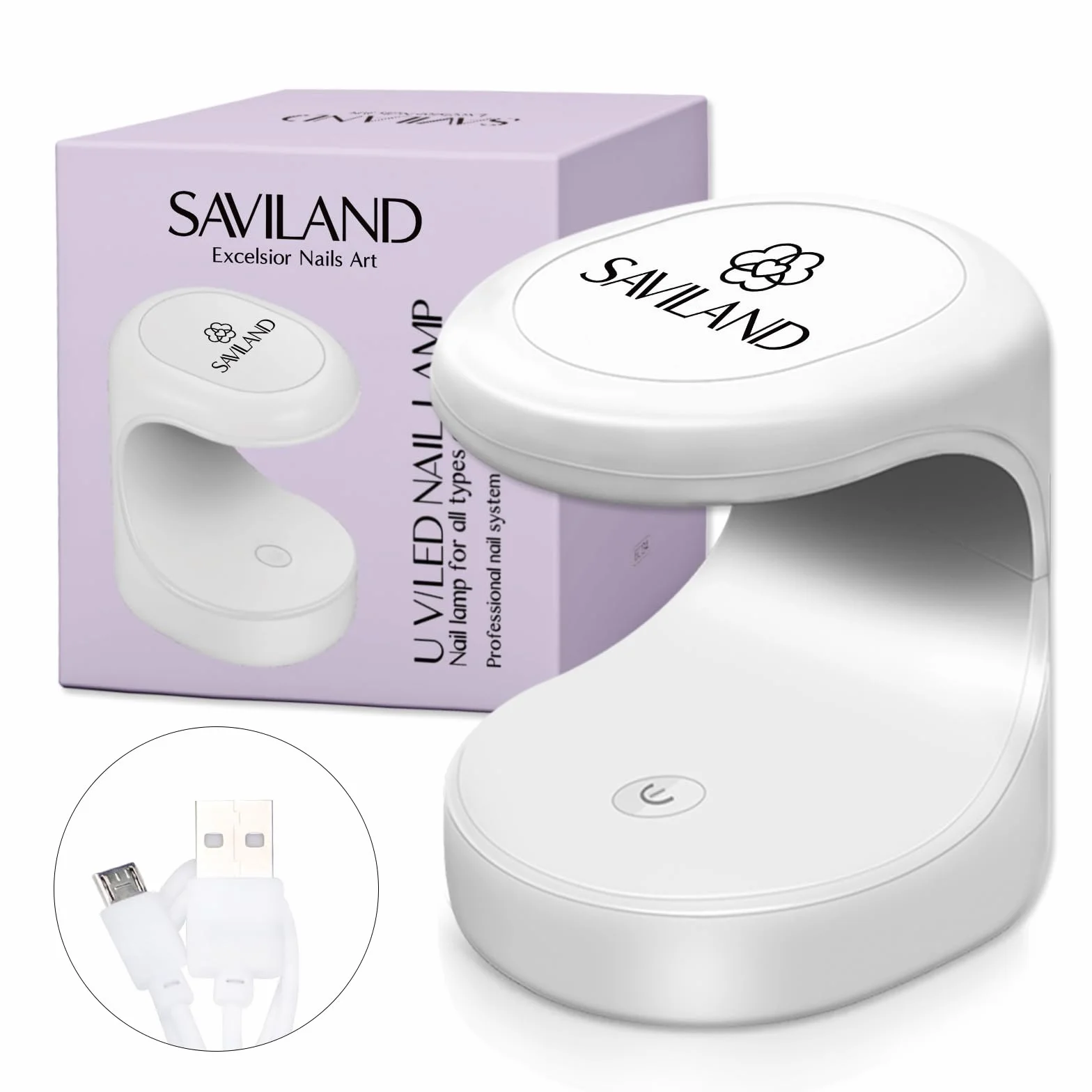 Saviland Mini lampa do paznokci – 16 W U V/LED suszarka do paznokci U V światło do paznokci do paznokci do paznokci do paznokci poli Builder żel do paznokci klej do paznokci dla początkujących w domu,