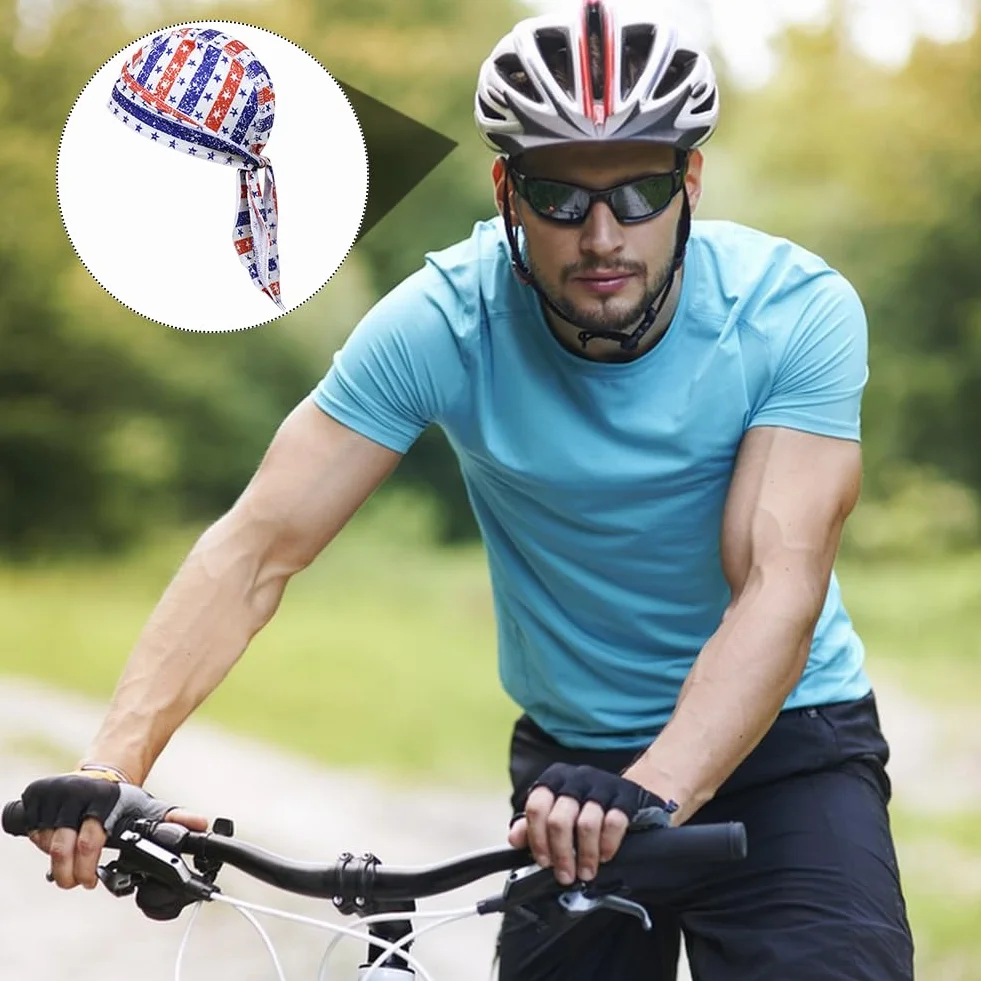 8 szt. Do Rag Skull Cap Pot Wicking Doo Rag Kask Liner Chłodząca Czapka Motocyklowa Jazda Na Głowie Chustka Bandana Czapka