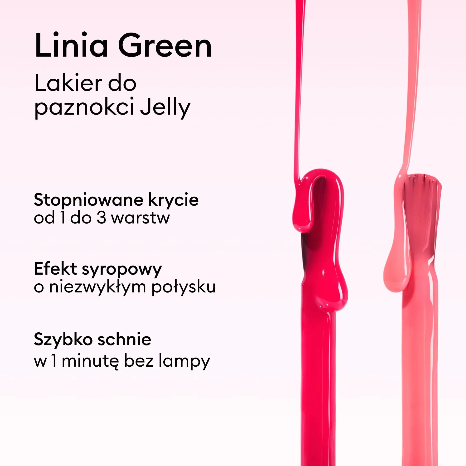 Manucurist - Duo lakierów Jelly Green™ Sugar Plum & Pomme d’Amour - Transparentne lakiery do paznokci - półkryjące wykończenie jelly ultra glossy - 82,5% składników naturalnego pochodzenia - 15 ml