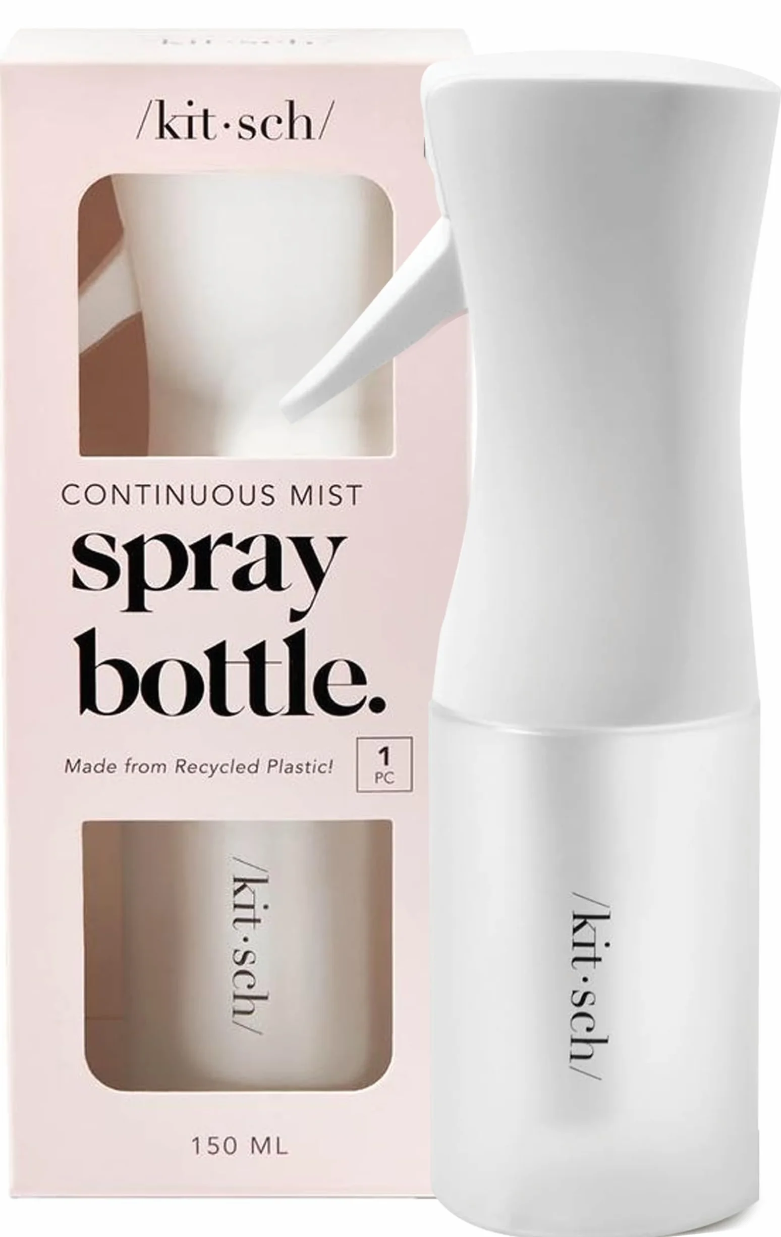 Kitsch, Butelka z rozpylaczem do ciągłej mgły, biała, 1 butelka, 150 ml