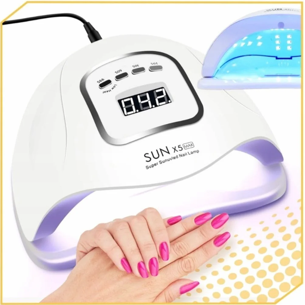 Lampa LED do paznokci 80 W SUN X5 MAX LCD UV timer 10/30/60/99s do stóp i rąk