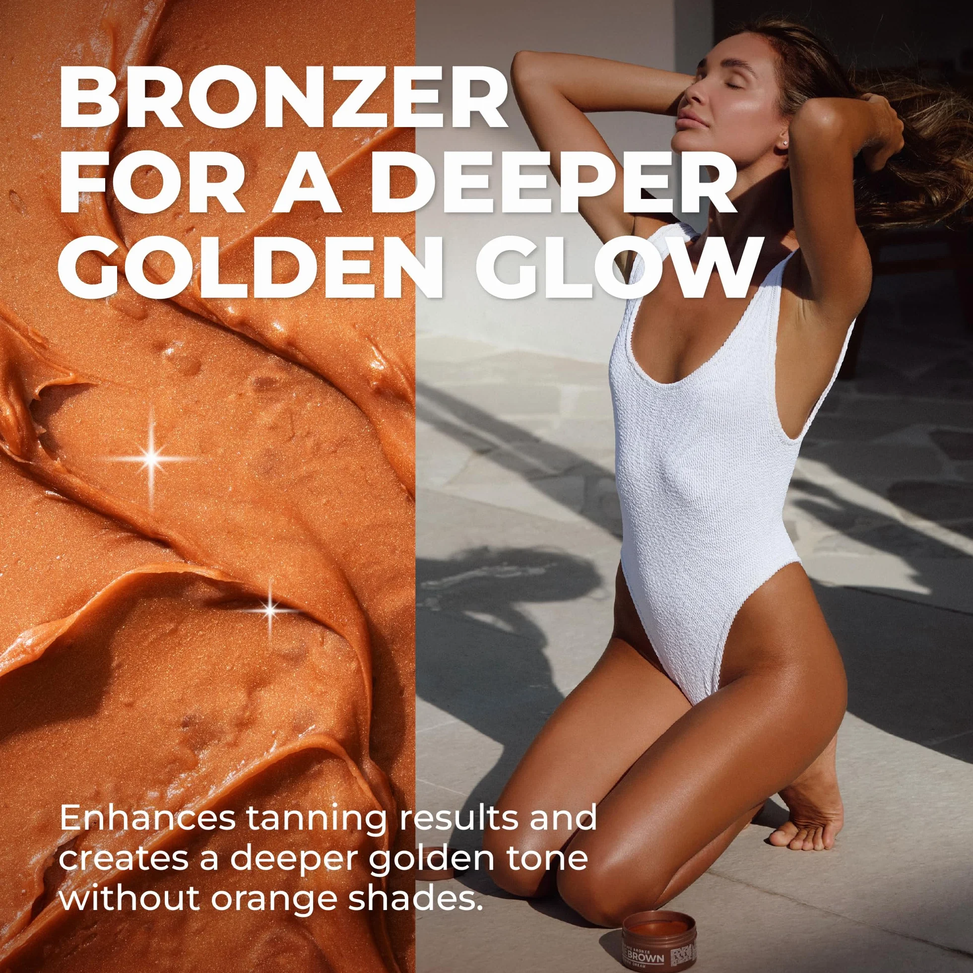 BYROKKO Shine Brown Chocolate Bronze przyspieszacz opalania (200 ml), krem brązujący do szybkiej czekoladowej opalenizny, skuteczny w solarium i słońcu, do naturalnej opalenizny