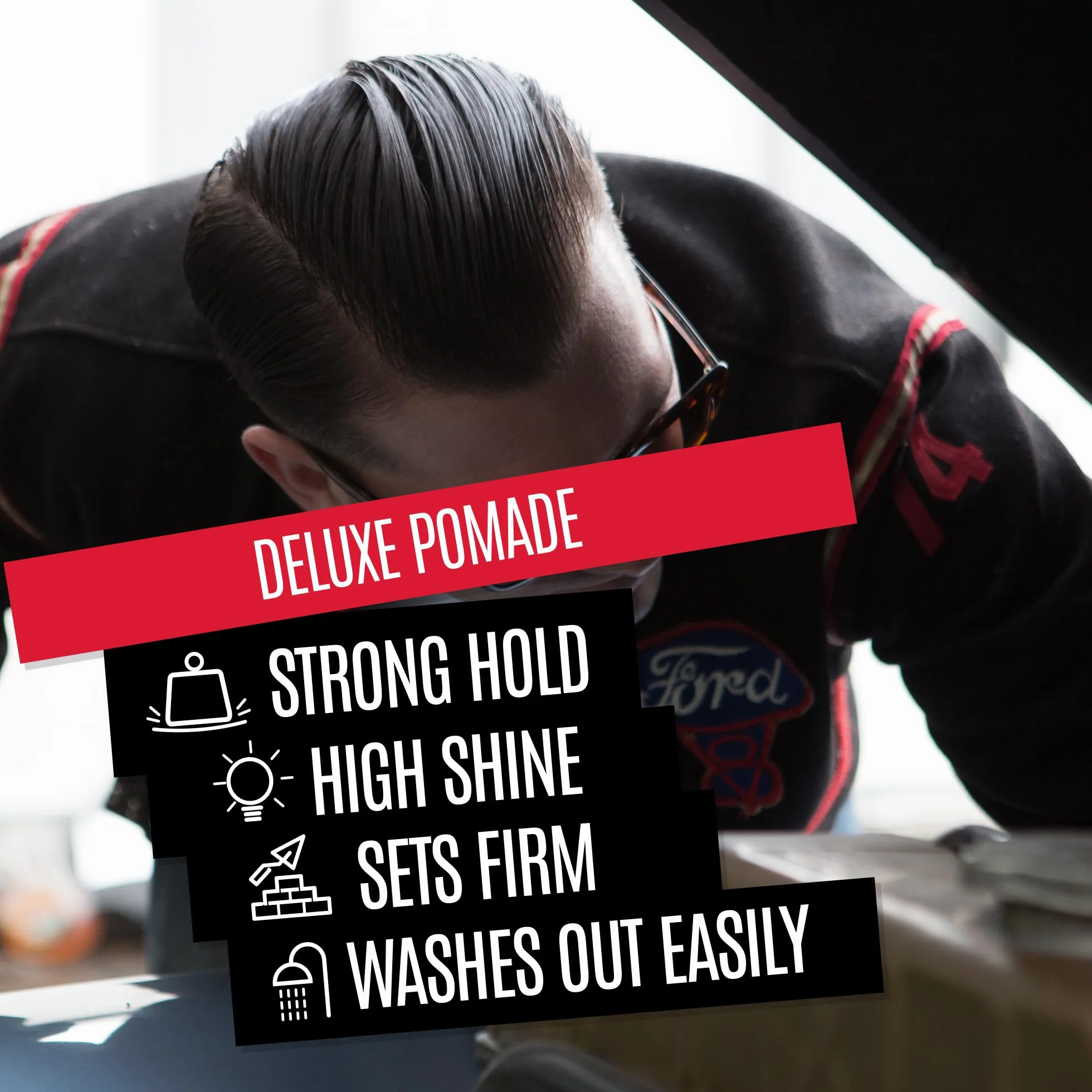 Uppercut Deluxe, Deluxe Pomade, Professional Water Based Pomade to Create Timeless and Classic Looks, Strong Hold and High Shine 100g