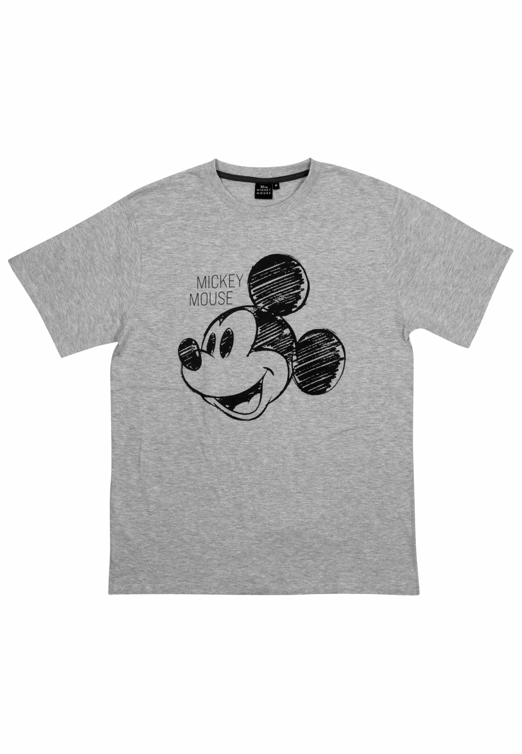 Piżama męska Disney Mickey Mouse - zestaw piżamy męskiej z krótkim rękawem, górna część z szortami, szaro-czarna
