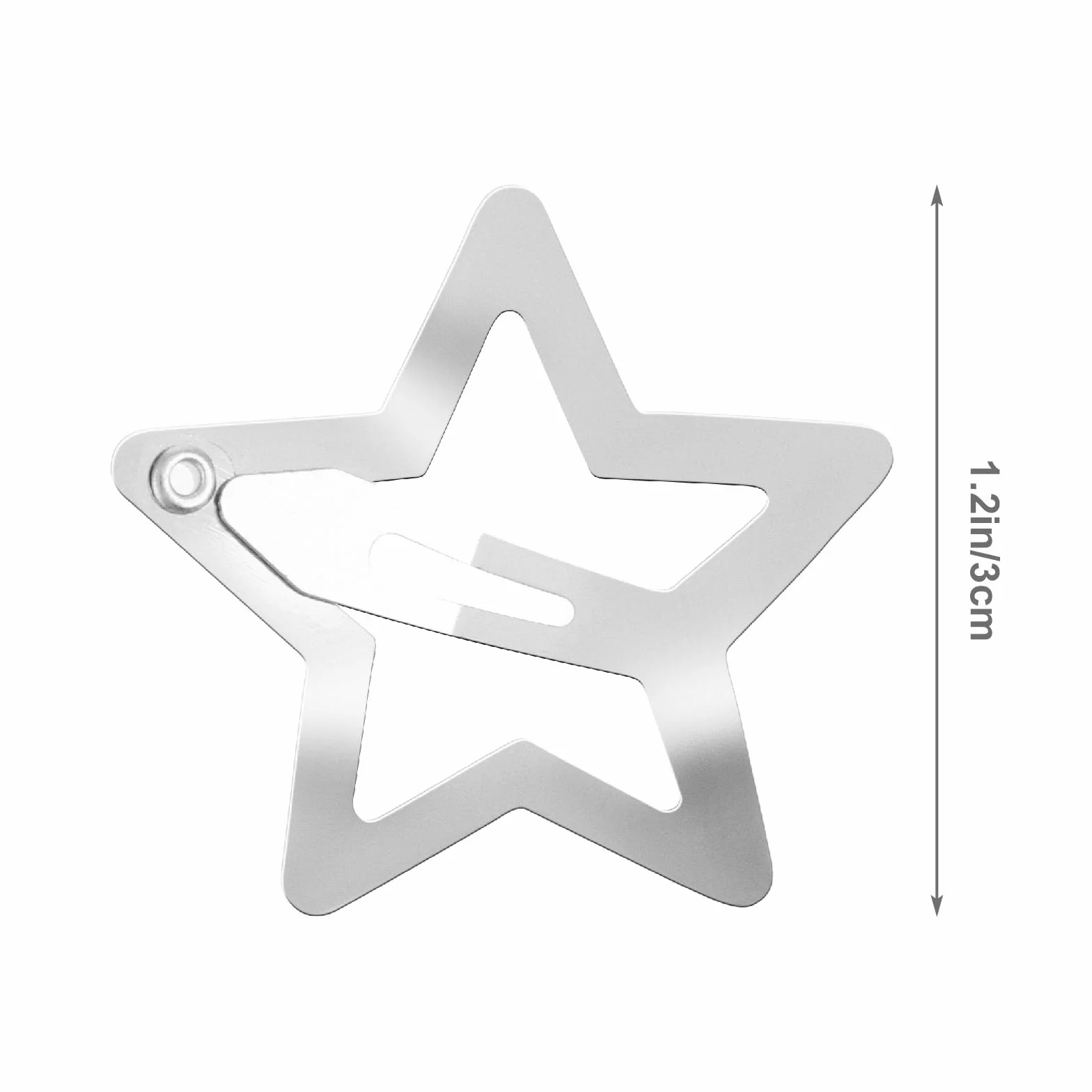 WLLHYF 10 sztuk metalowych spinek do włosów w kształcie gwiazdy, srebrne, urocze, małe spinki do włosów, antypoślizgowe, ażurowe gwiazdy, spinki do włosów dla dzieci, dziewcząt, kobiet, wsuwka do