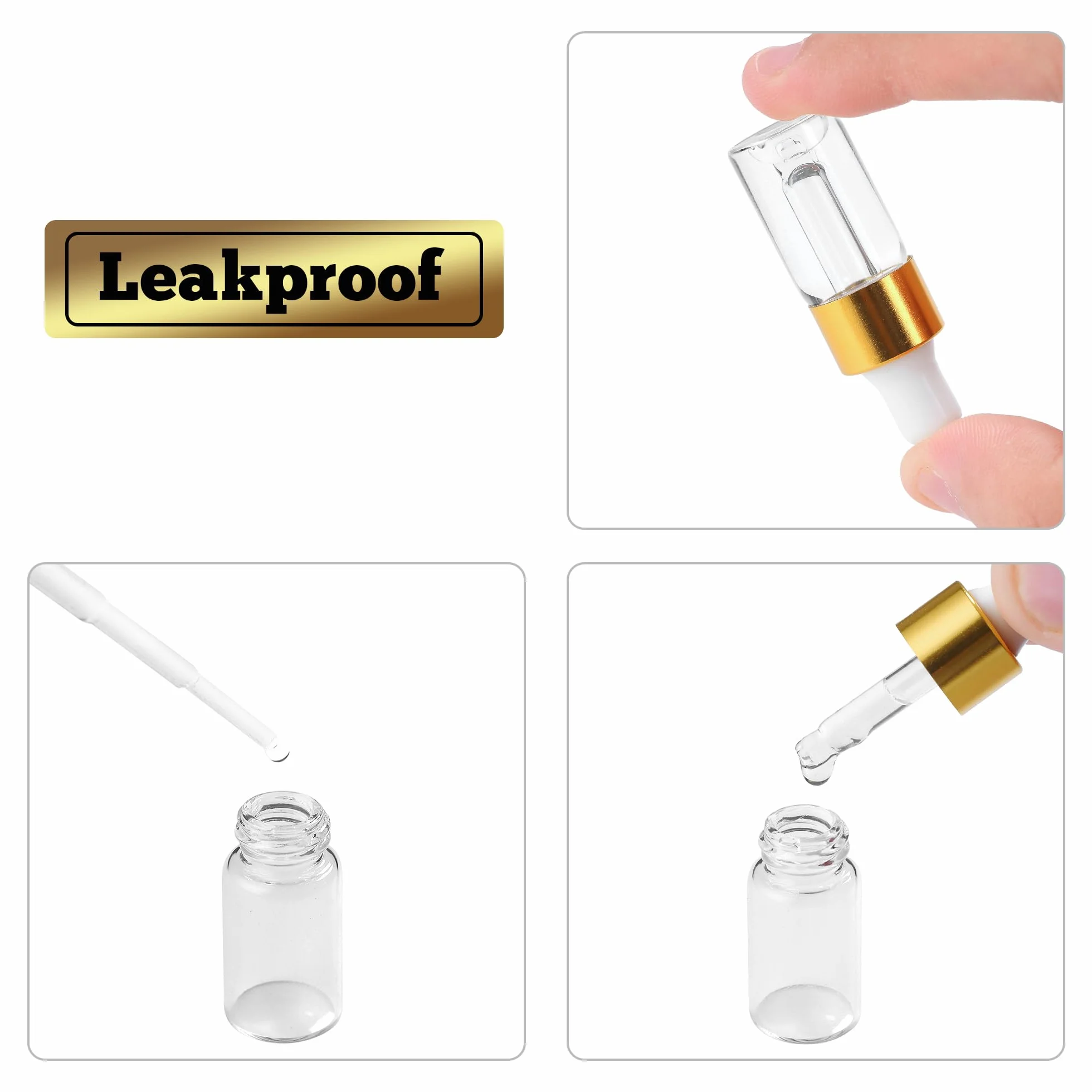 Butelka z pipetą Parfumlism 3 ml 50 sztuk pipety szklane do olejków eterycznych