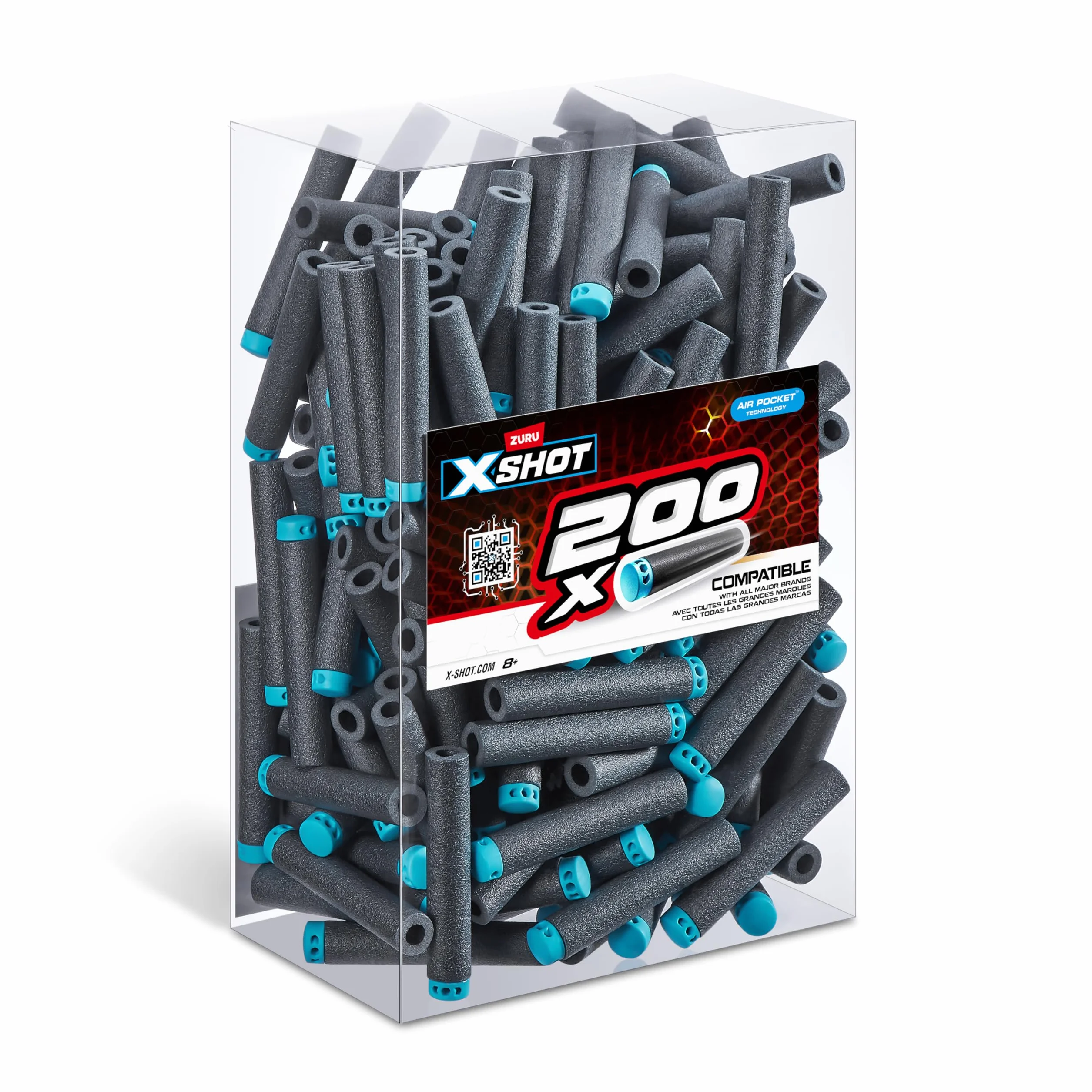 XSHOT Zestaw uzupełniający do rzutek Excel 200 firmy ZURU, kompatybilny z XSHOT i innymi markami, zabawki Blaster Outdoor