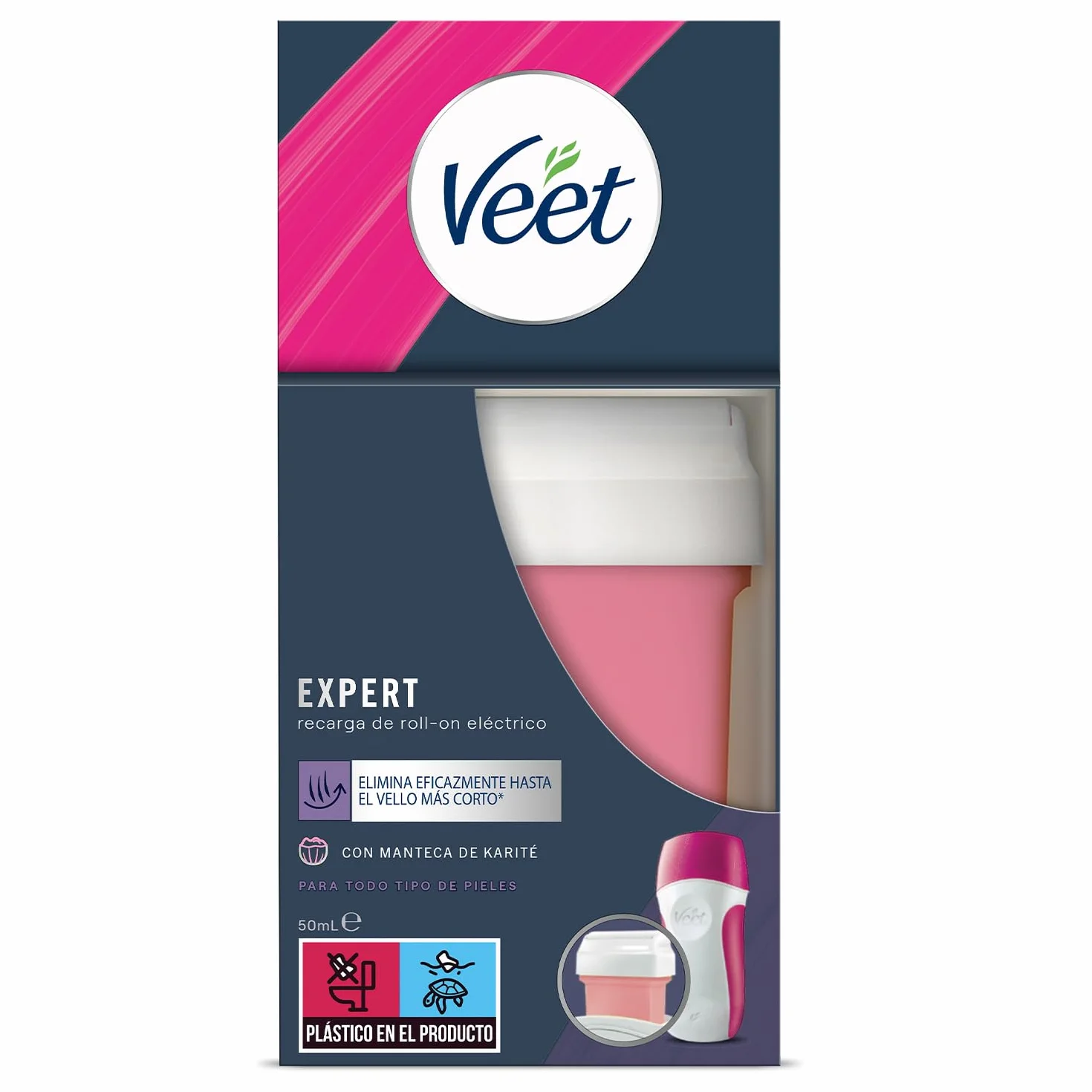 Veet Easy Wax Roll-On, 50 ml