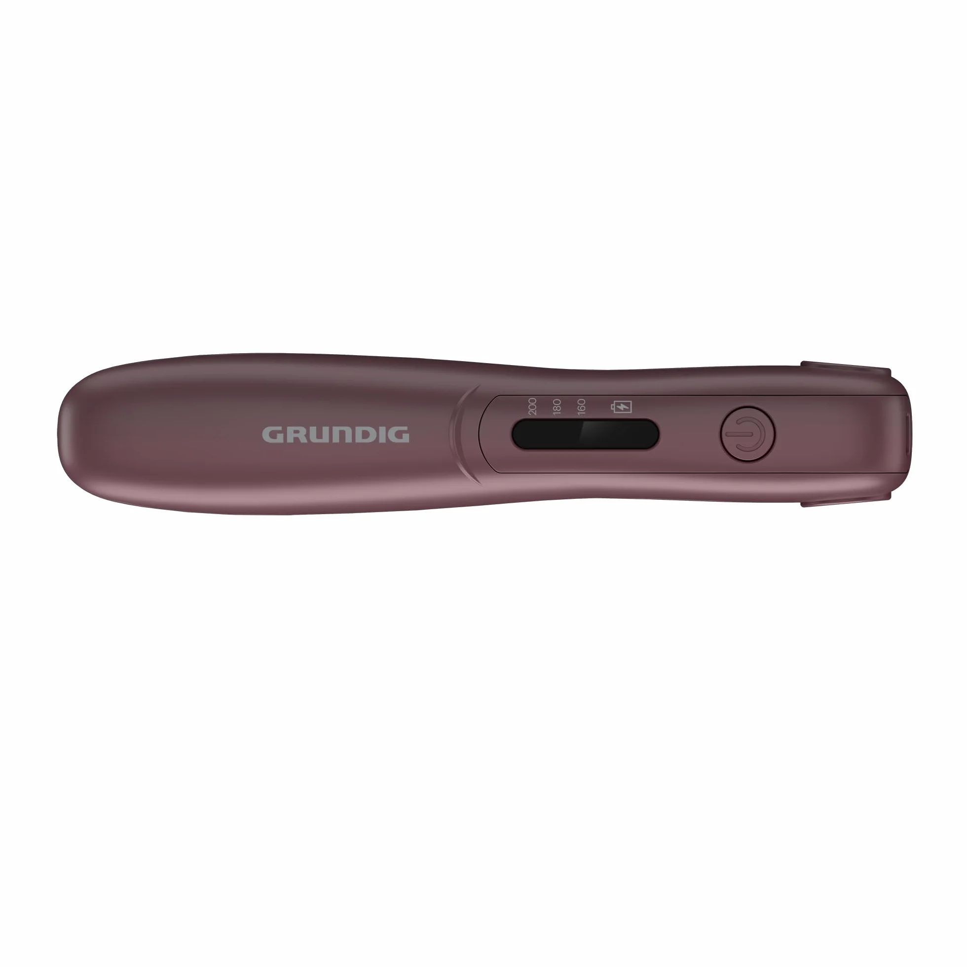 Grundig HS 6330 mini prostownica do włosów, prostownica podróżna, 3 poziomy temperatury (160/180/200°C), małe płytki, powłoka ceramiczna, wyświetlacz LE, czas pracy do 32 minut, wyłącznik