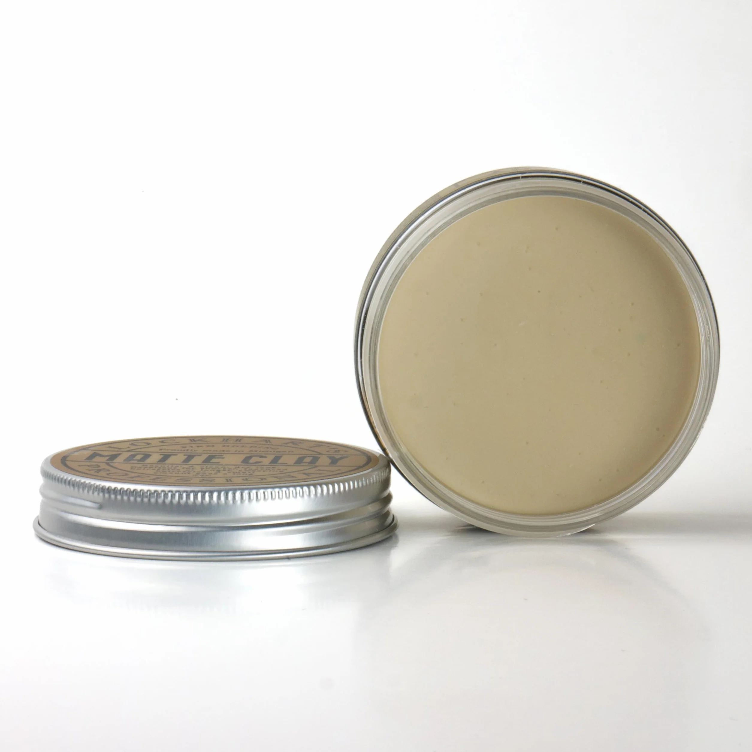 Lockhart's Professional Matte Clay – ręcznie robiona glinka do stylizacji z kaolinem i woskiem pszczelim, średni/mocny chwyt, naturalne matowe wykończenie