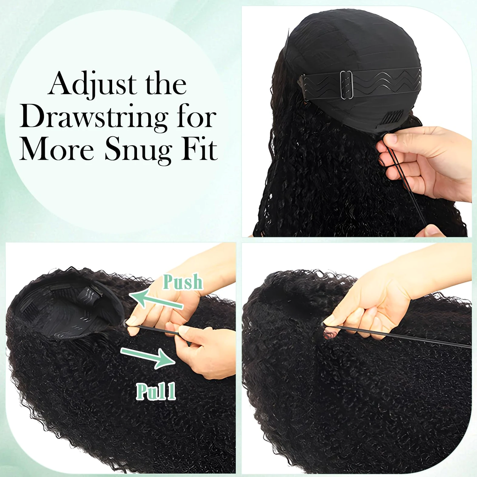 Kinky Curly Half Wig Human Hair 180% Density 3 In 1 Seamless Flip Over Half Wigs Human Hair Glueless Wear and Go Kinky Curly Wig with Drawstring Headband Wigs for Women Invisible Hairline 16 Inch