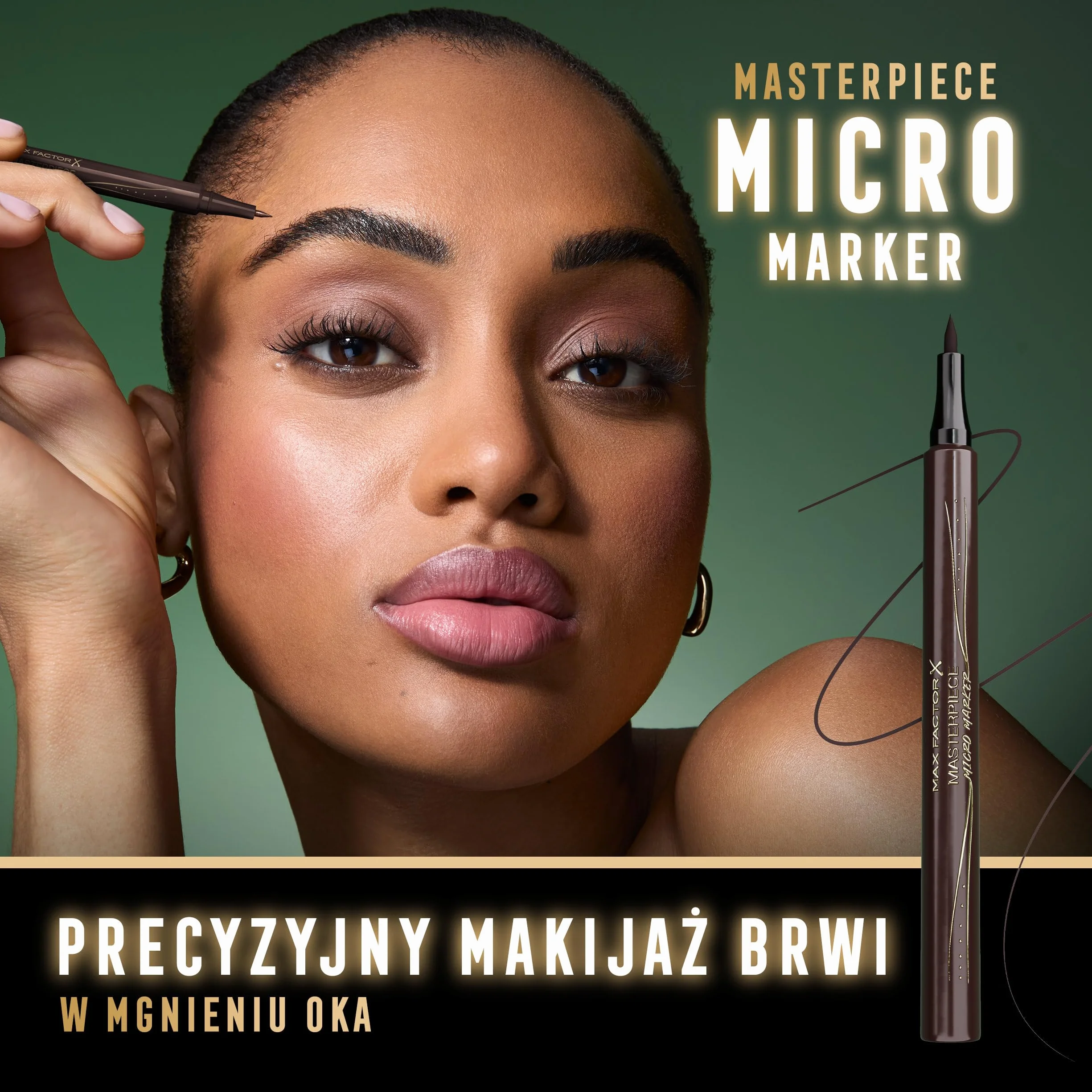 Max Factor Masterpice Brow MICRO- MARKER, pisak do brwi, 40 BRUNETTE