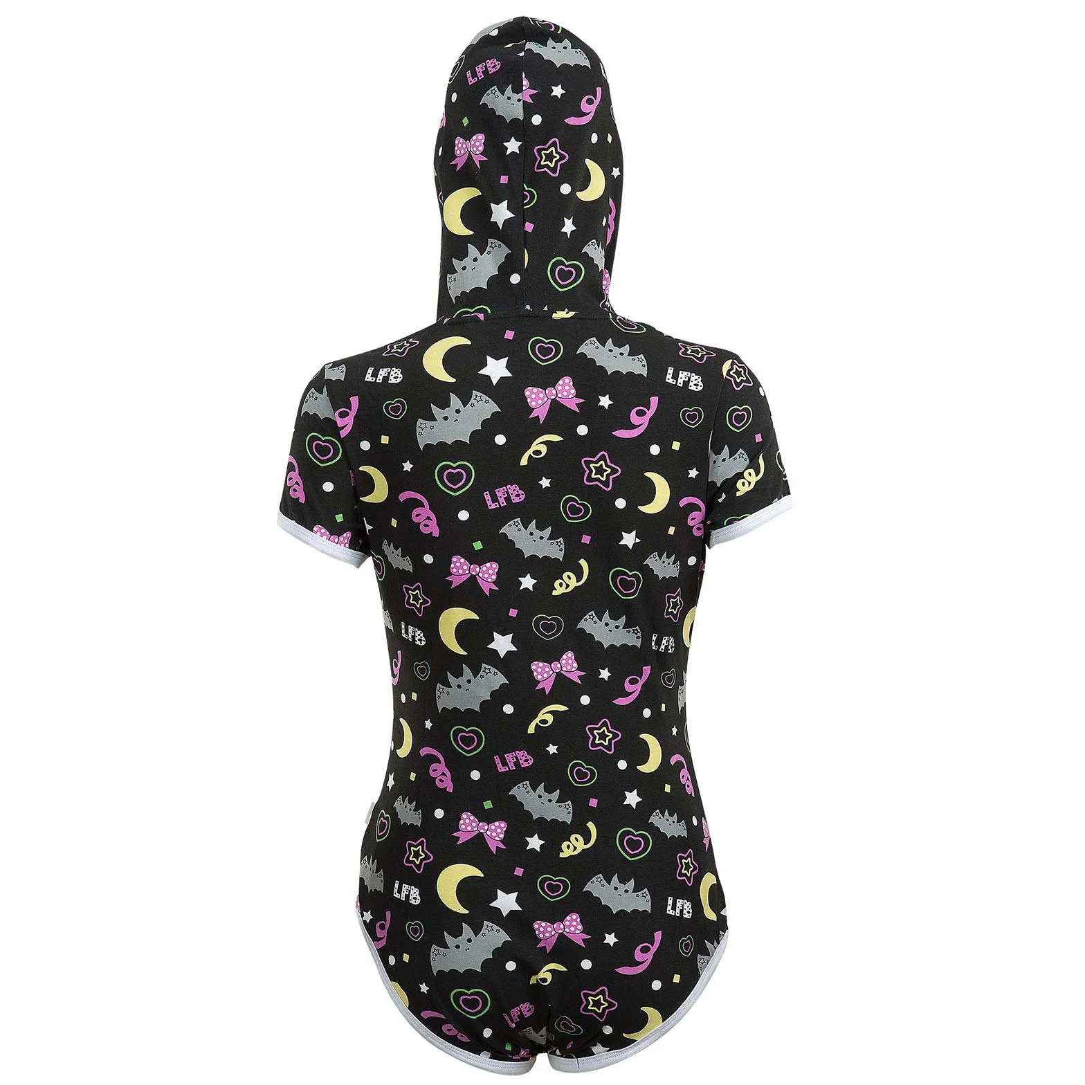LittleForBig Dorośli Baby miłośnik pieluszek (ABDL) zatrzas w komkroku jednoczęściowy śpioszki-Noc Cukierek albo psikus Nocny Blask Onesie