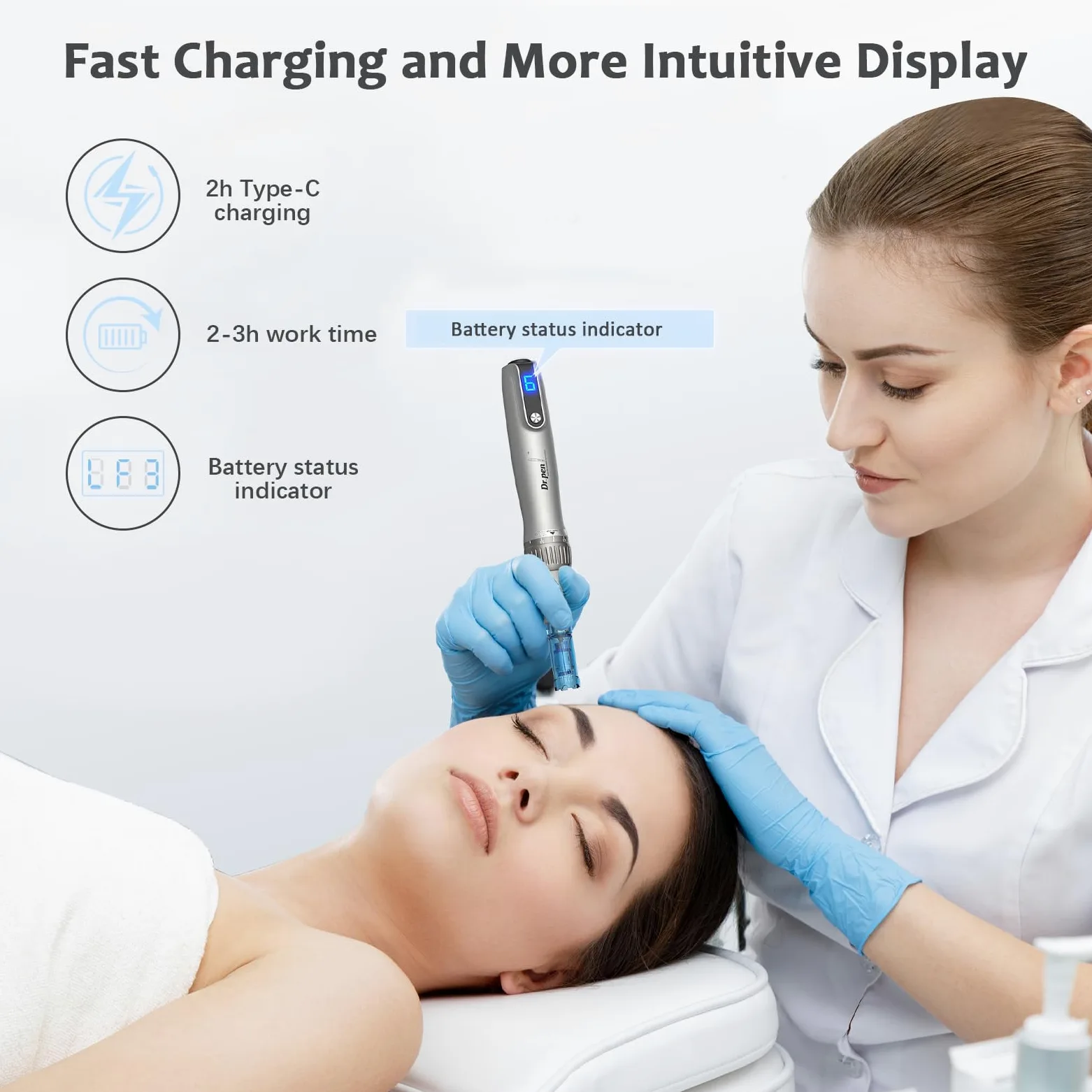 Dr. Pen M8S Wireless Microneedling Pen Kit for Face Body Hair Beard Growth