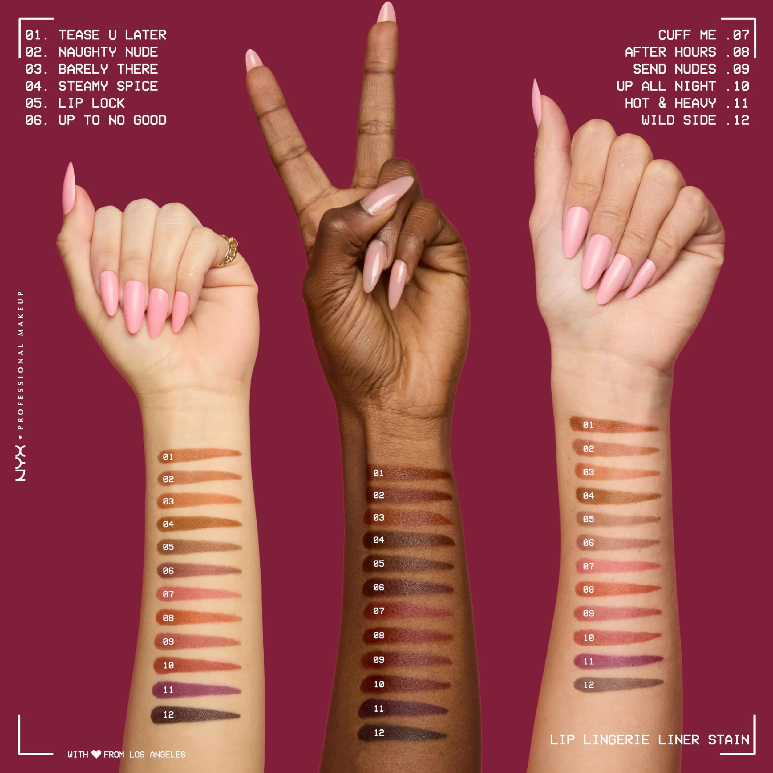 NYX Professional Makeup Lip Lingerie Lip Liner Stain Seamless All Day Stain Waterproof Up to no good