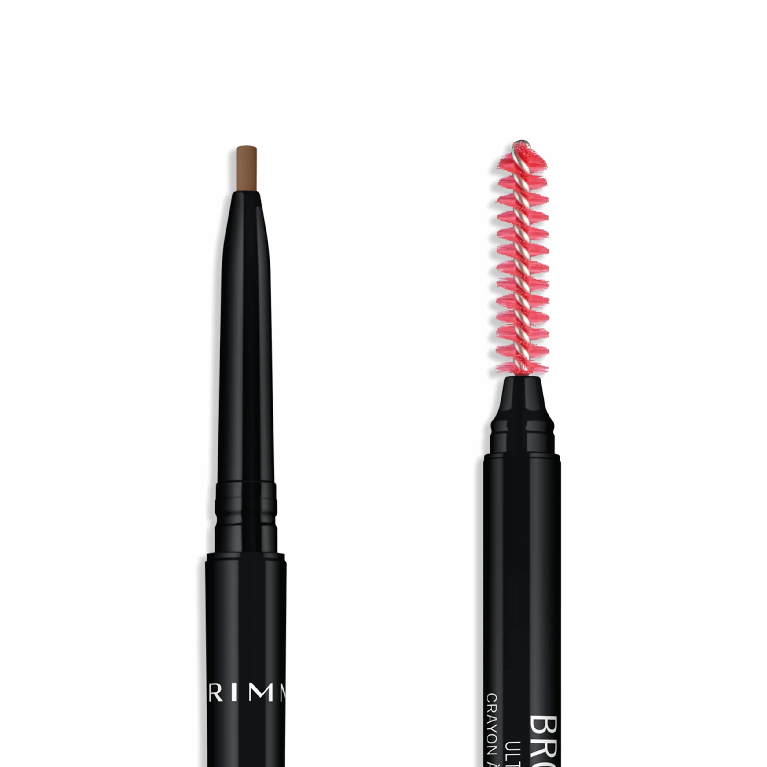 Rimmel Brow Pro Micro automatyczna kredka do brwi, cienka kredka do brwi ze szczoteczką, kremowa formuła, nr 2 – Soft Brown