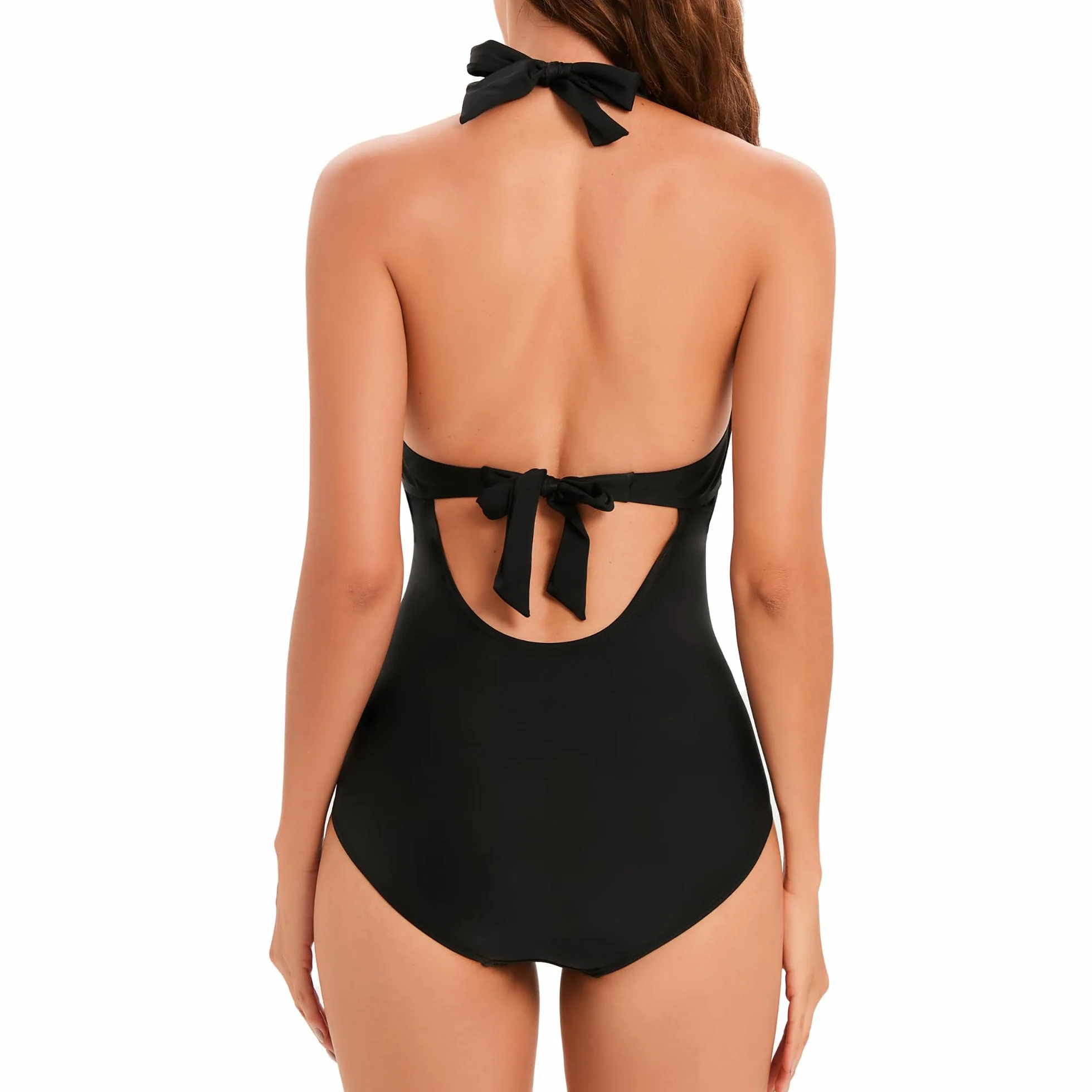 Bslingerie® Damskie jednoczęściowe stroje kąpielowe typu Halter Pin Up Classic Monokini