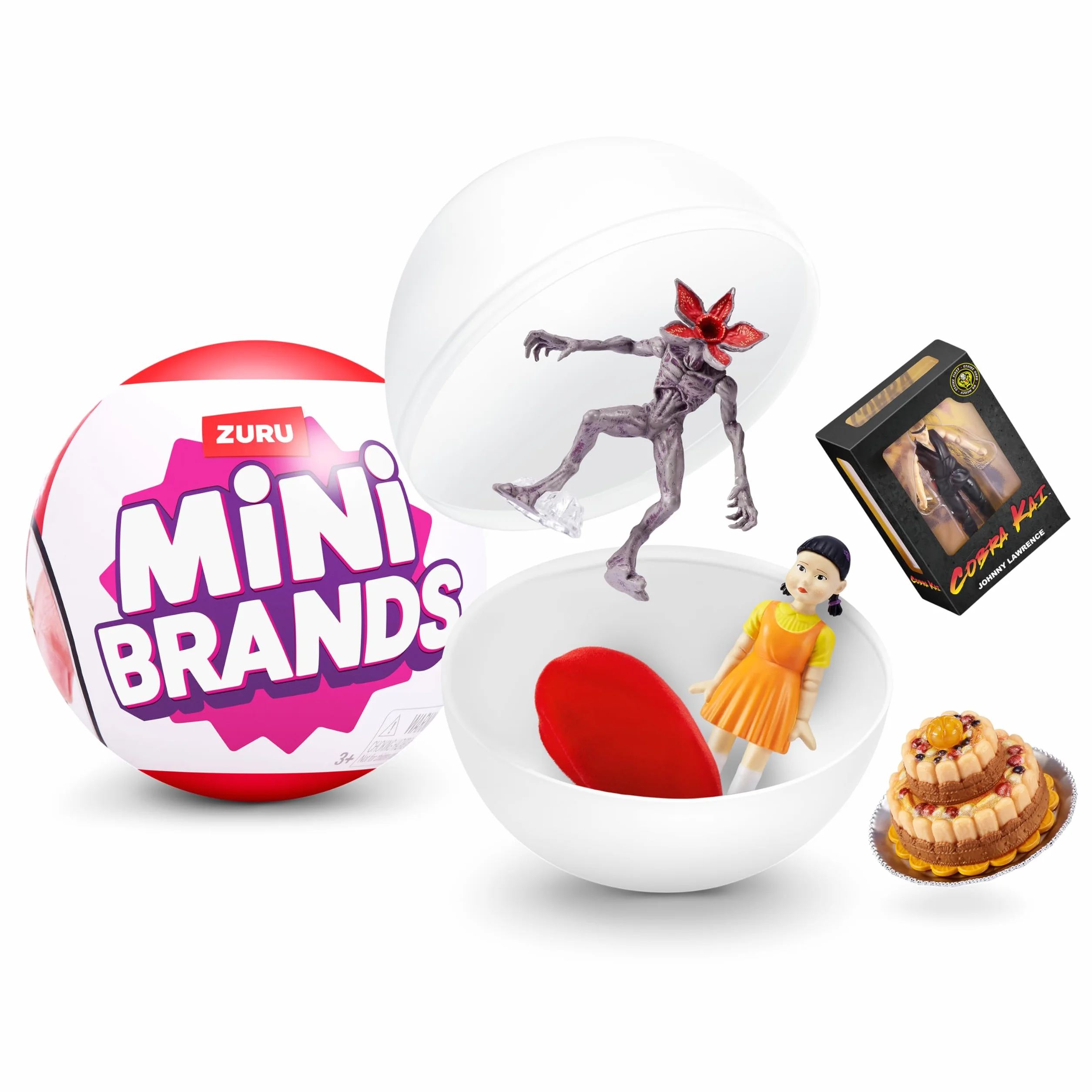 Mini Brands Netflix Series 1 (1 kapsułka) – tajemnicze kolekcjonerskie mini figurki, zawiera 5 minis od Stranger Things, Squid Game, Bridgerton i nie tylko