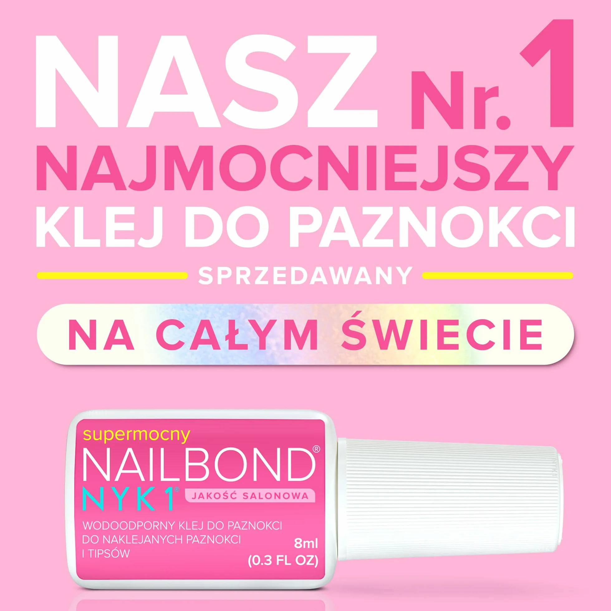 NYK1 NailBond Klej Do Paznokci Prasowanych 8 ml Bardzo Mocny Długotrwały