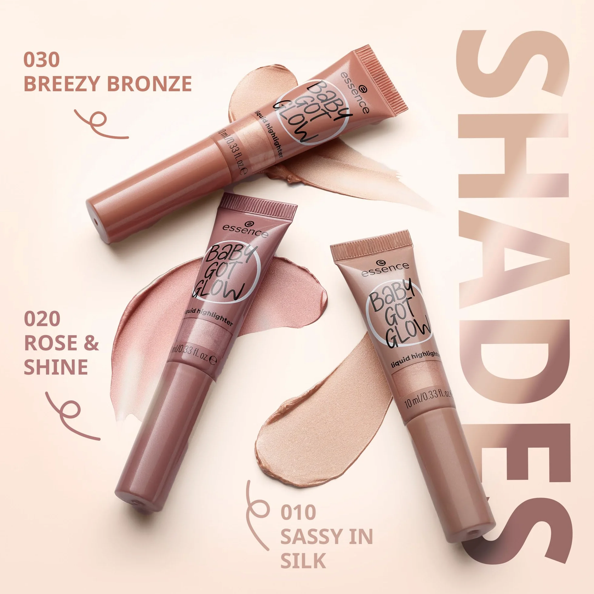 essence Rozświetlacz w płynie BABY GOT GLOW, konturowanie, wyraźny wynik, łatwa/y do usunięcia., błyszczący, świetlisty (10ml)