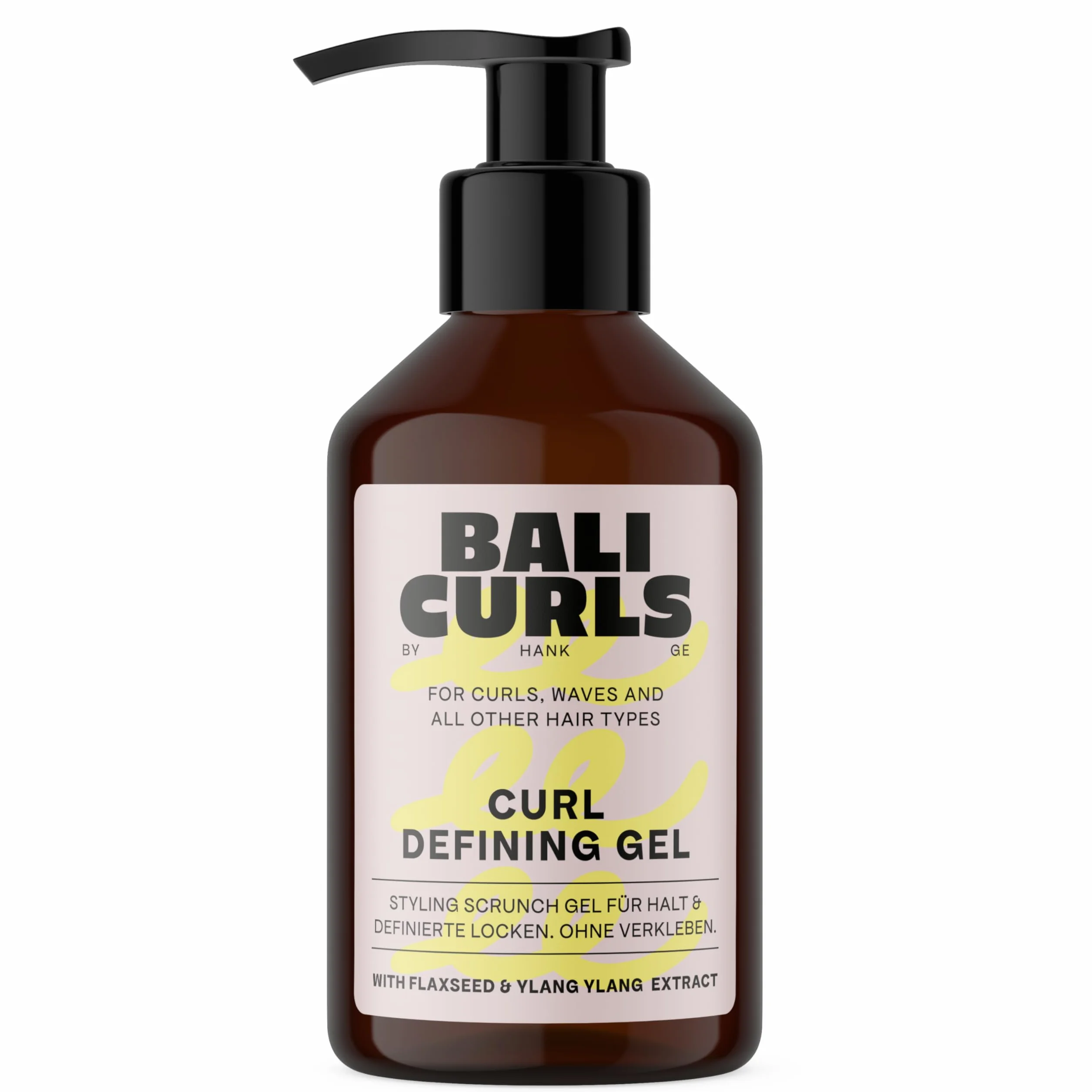 Bali Curls Curl Defining Gel – żel do loków z ekstraktem z nasion lnu i ylang-ylang-ylang – wegański żel do loków dla gładkich i zdefiniowanych loków – pielęgnacja naturalnych loków – 150 ml