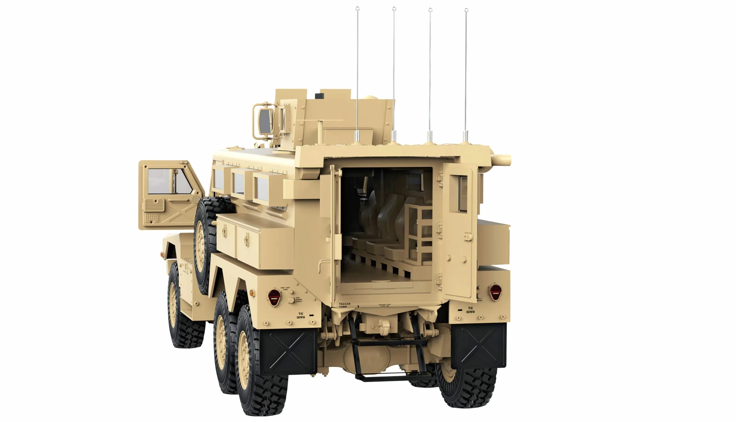Amewi 22428 amerykański pojazd wojskowy MRAP 6x6 1:12 RTR, światło, dźwięk i dym