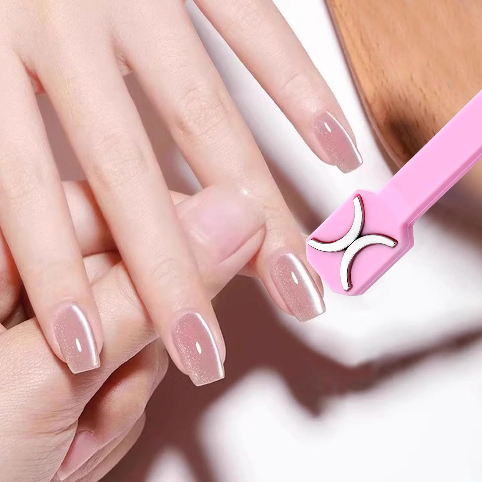 2 częściowe narzędzie magnetyczne do paznokci 3 w 1, 3D Nail Art Cat Eye Gel Nail Polish Magnet, Wielofunkcyjne narzędzie do projektowania paznokci do domu, DIY, salonu paznokci