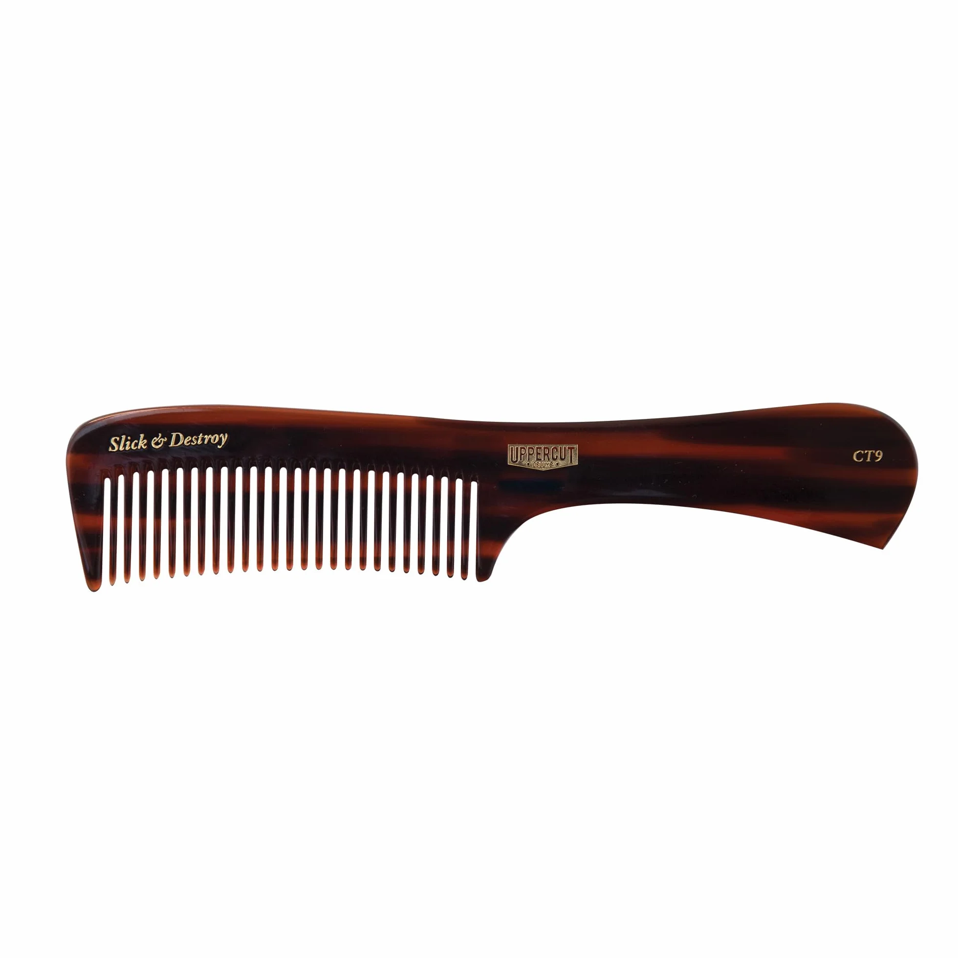 Uppercut Deluxe CT9 Styling Comb, Flat Handled Long Toothed Hair Comb for Ultimate Styling Control, Ideal for Grooming Medium to Long Hair Styles