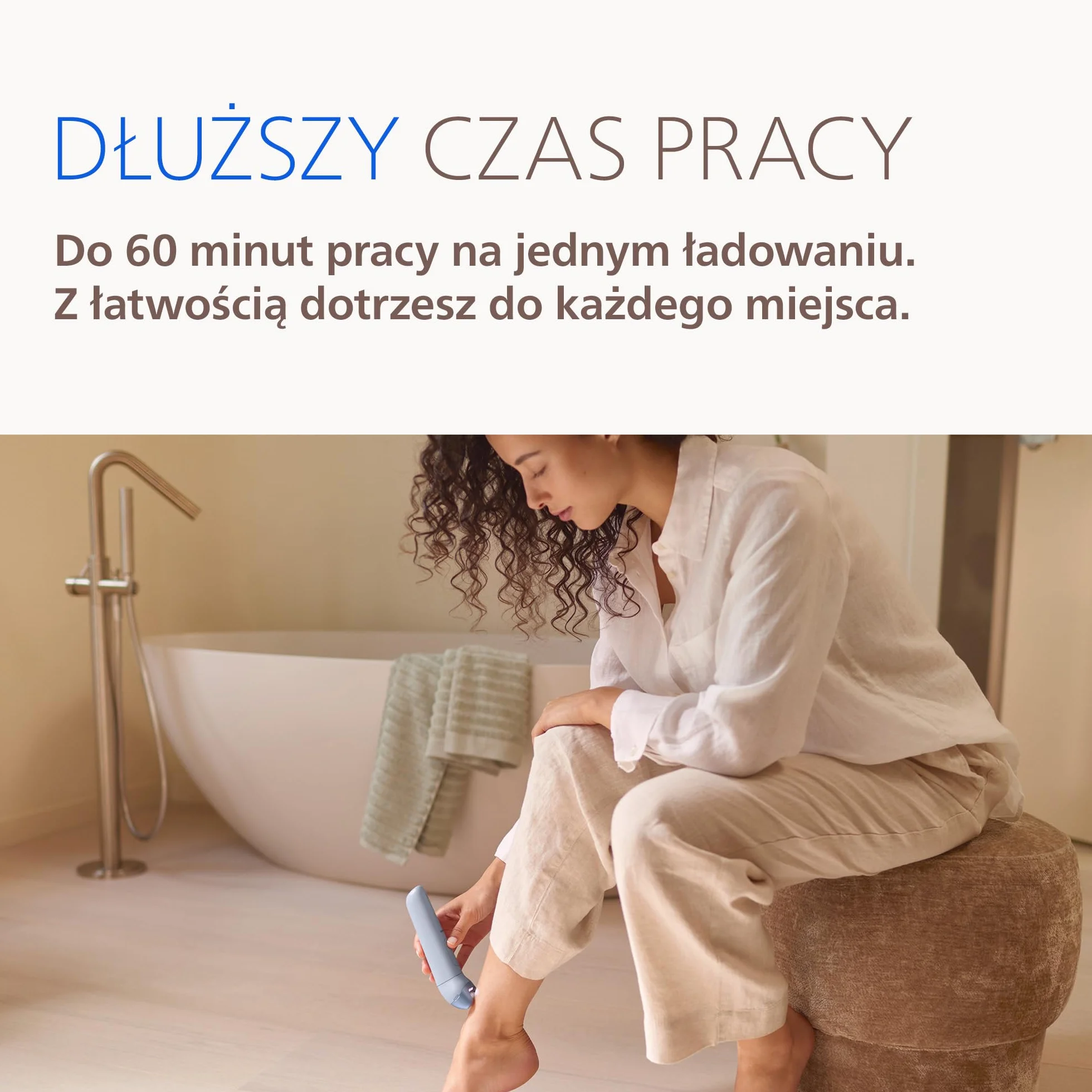 Philips Depilator z serii 8000 – bezprzewodowy depilator do użytku na mokro i na sucho, technologia ProGuide, 5 akcesoriów w zestawie, czas pracy do 60 minut, model BRE709/00