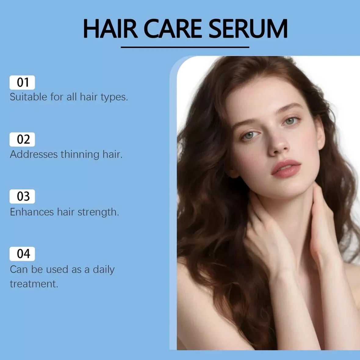 Ghk-Cu serum do włosów z peptydu miedzianego Ghk-Cu, serum do włosów suchych, zniszczonych włosów, wzmacnia i pogrubia włosy, wspomaga nawilżenie w przypadku suchej skóry głowy, nie natłuszcza. (3 szt